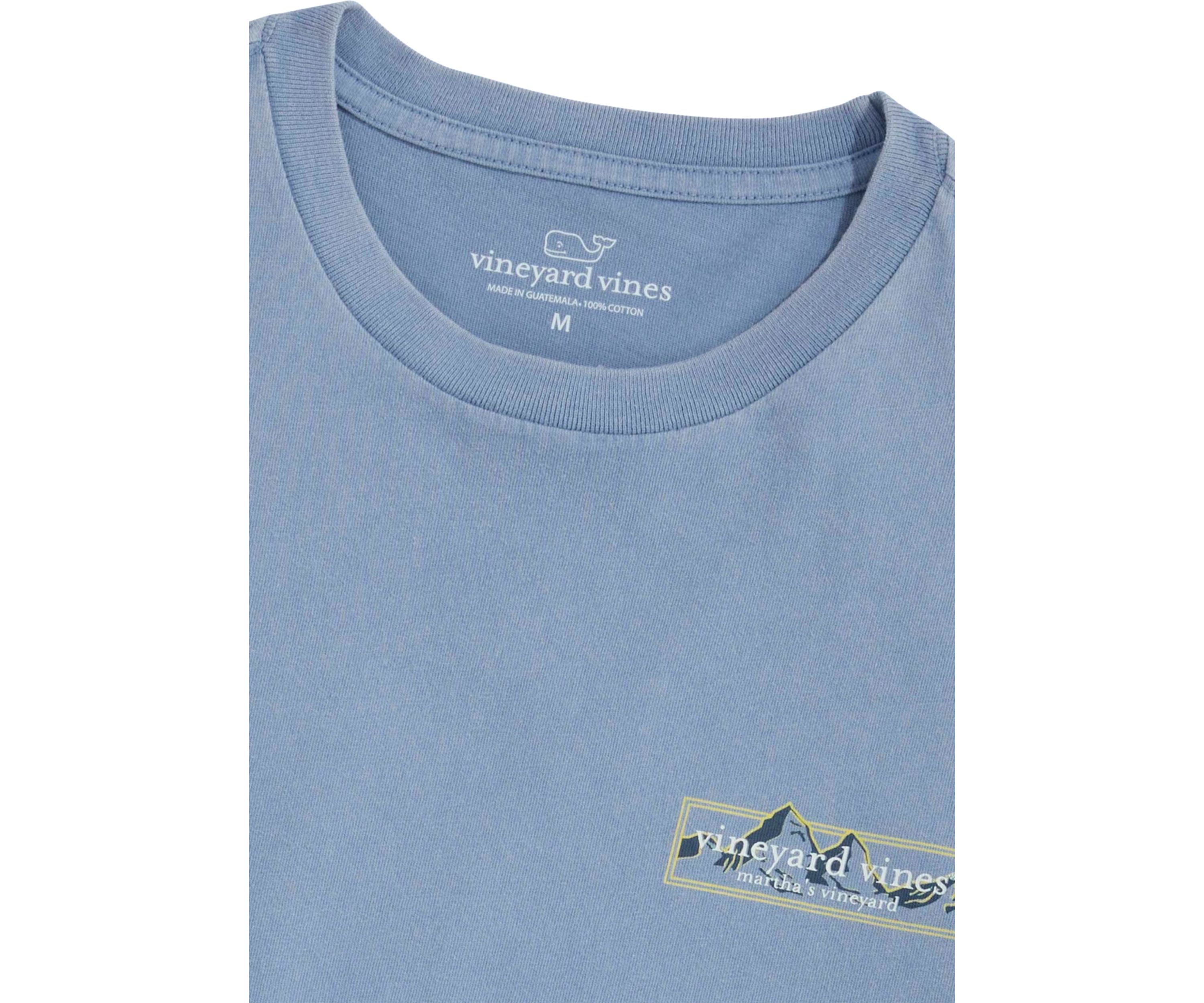 Mens Long Sleeve Mountain Box Logo Graphic T-Shirt