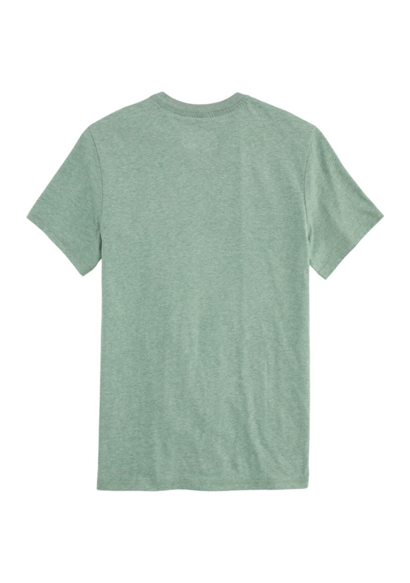 Mens Autumn Camping Whale Scenic Short Sleeve Graphic T-Shirt