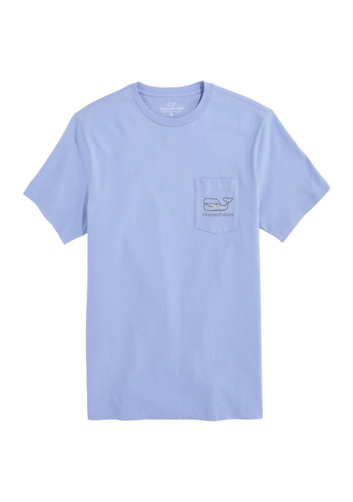 Mens Lighthouse Whale Scenic Short Sleeve Pocket T-Shirt