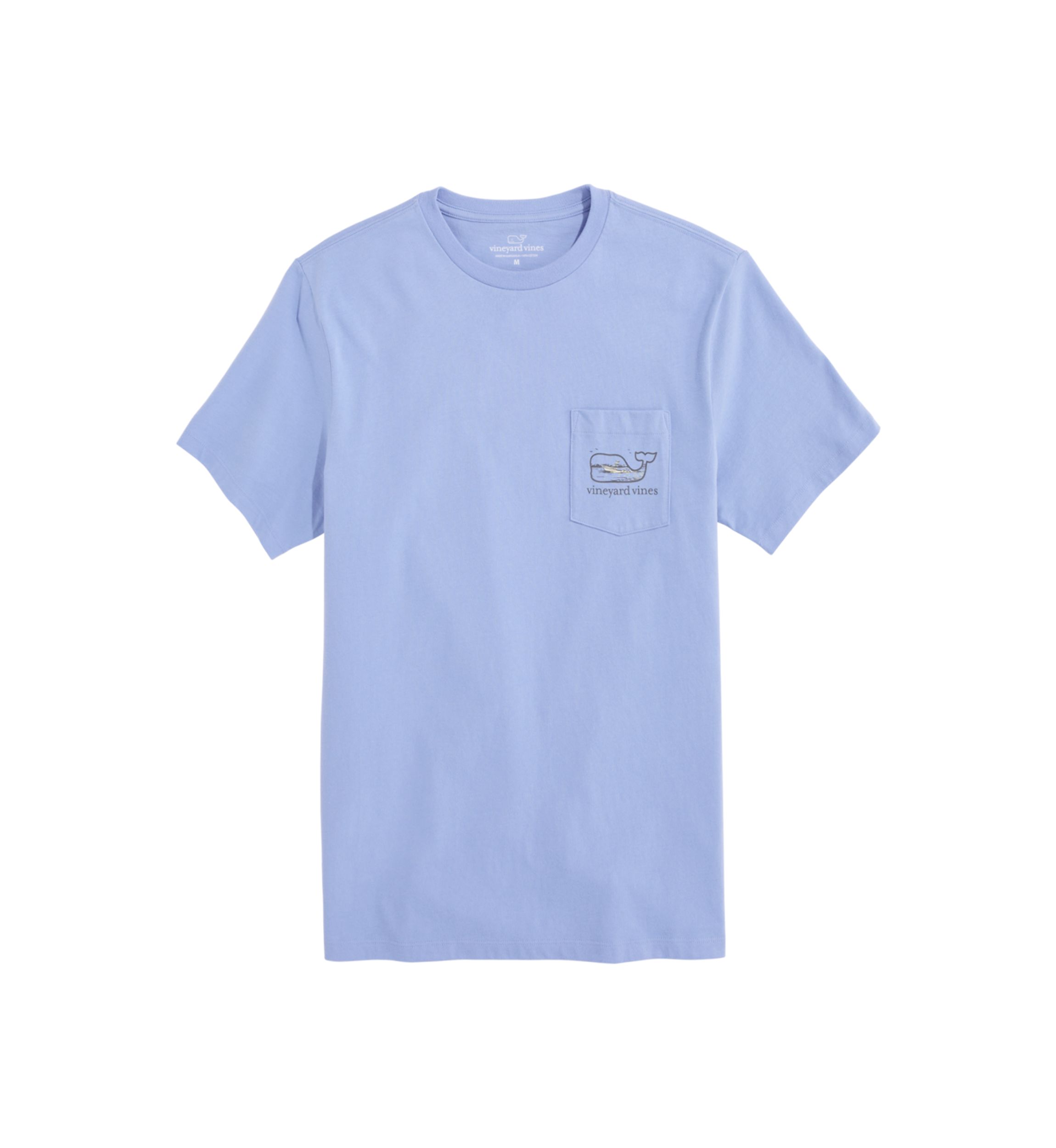 Mens Lighthouse Whale Scenic Short Sleeve Pocket T-Shirt