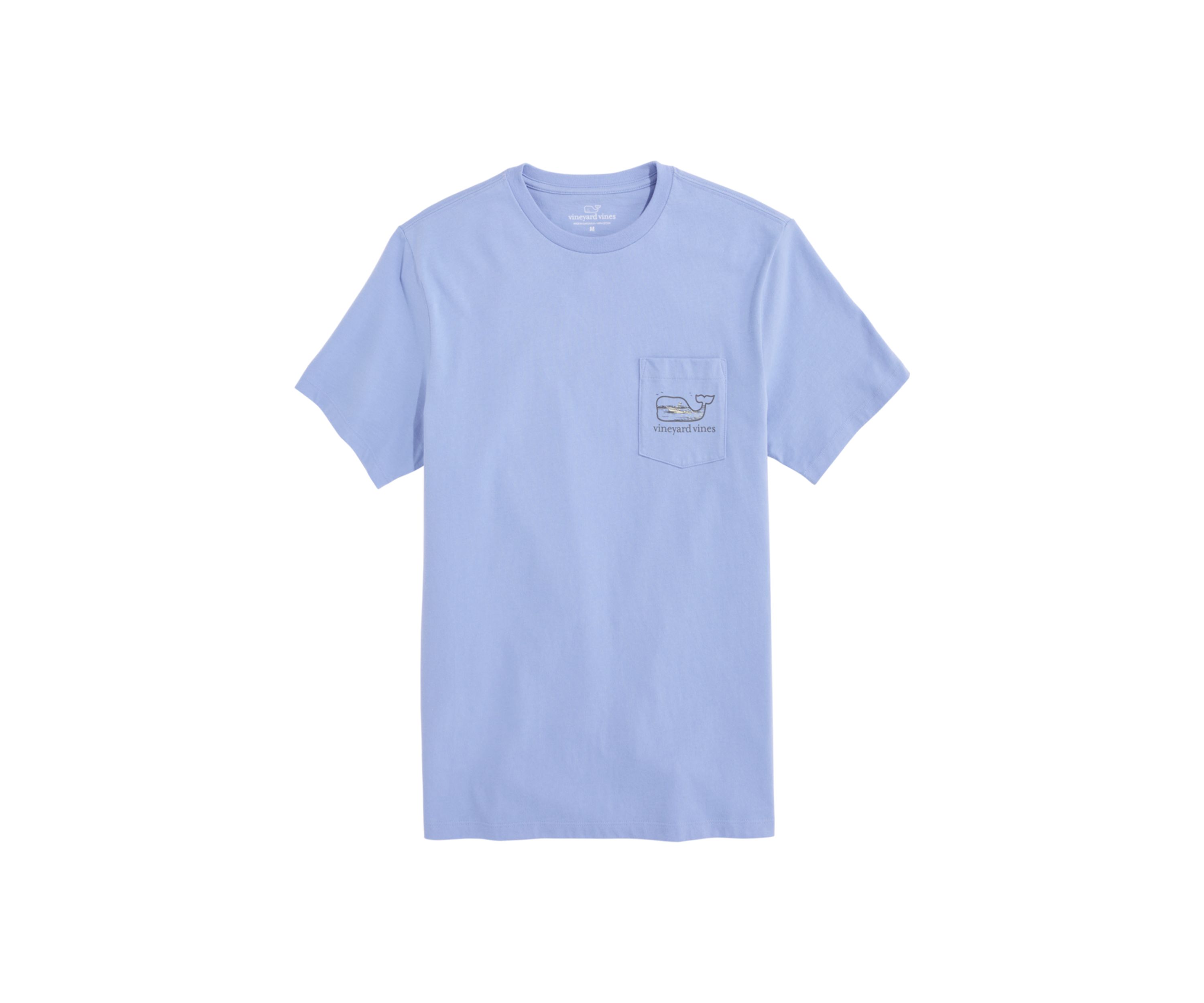 Mens Lighthouse Whale Scenic Short Sleeve Pocket T-Shirt