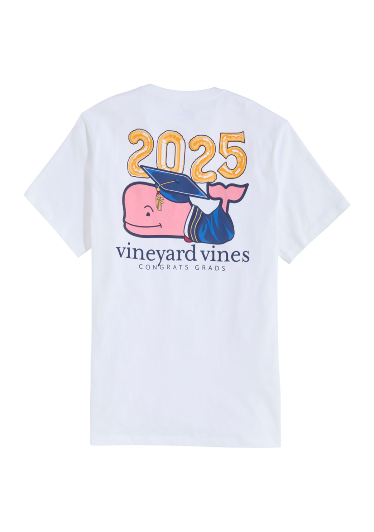 Mens Graduation Whale Short Sleeve Pocket Graphic T-Shirt