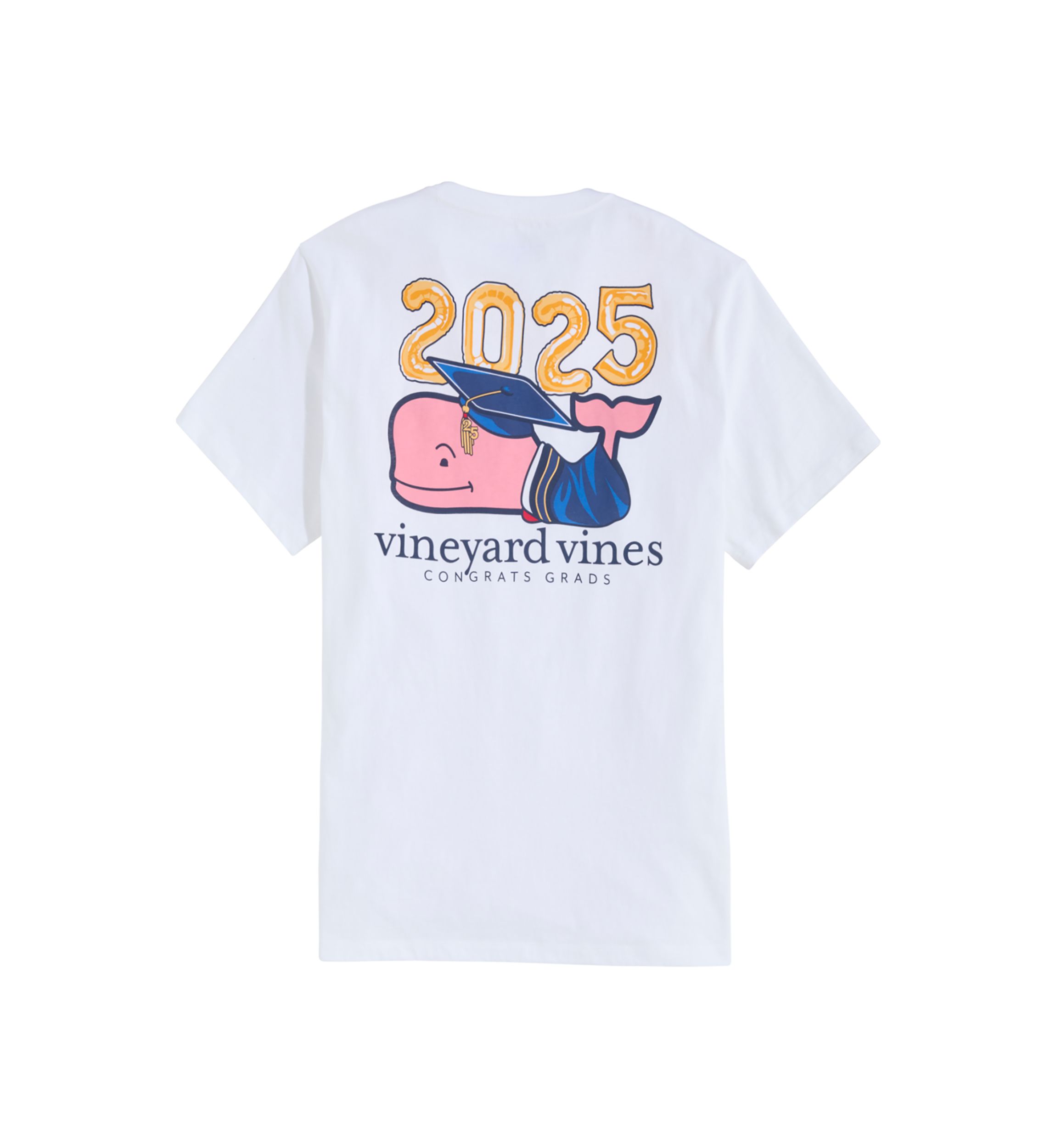 Mens Graduation Whale Short Sleeve Pocket Graphic T-Shirt