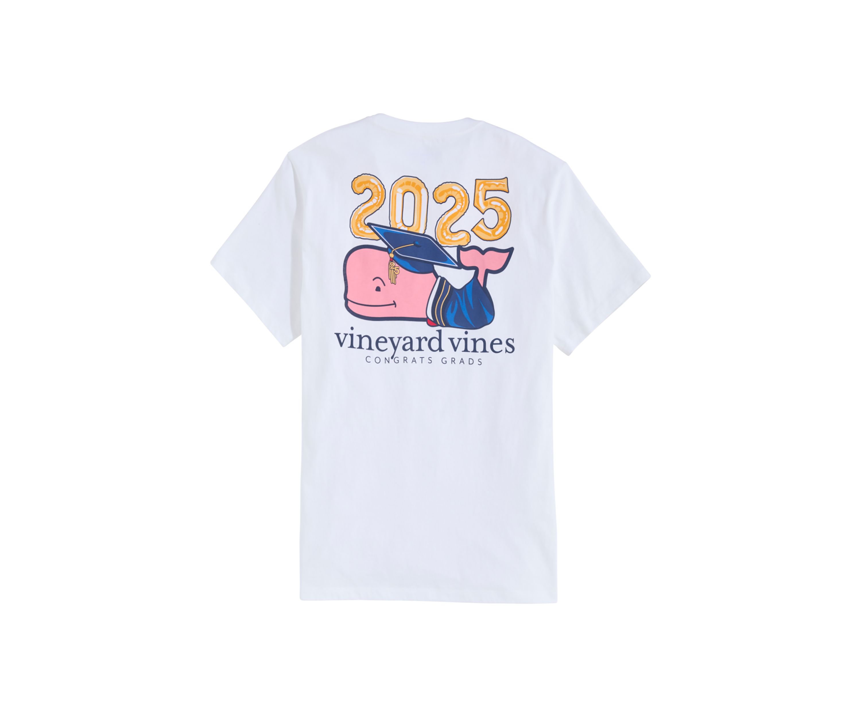 Mens Graduation Whale Short Sleeve Pocket Graphic T-Shirt