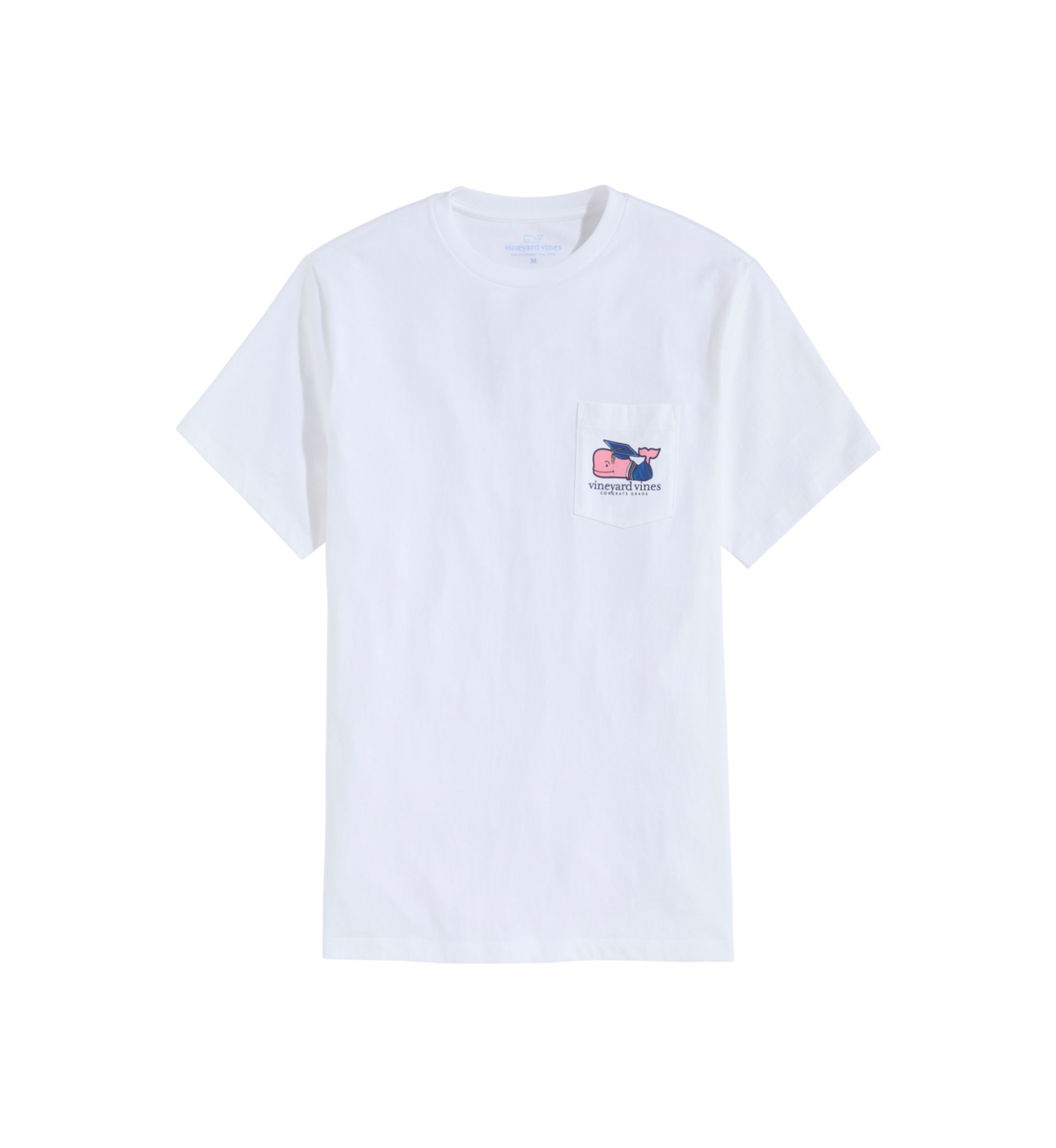 Mens Graduation Whale Short Sleeve Pocket Graphic T-Shirt