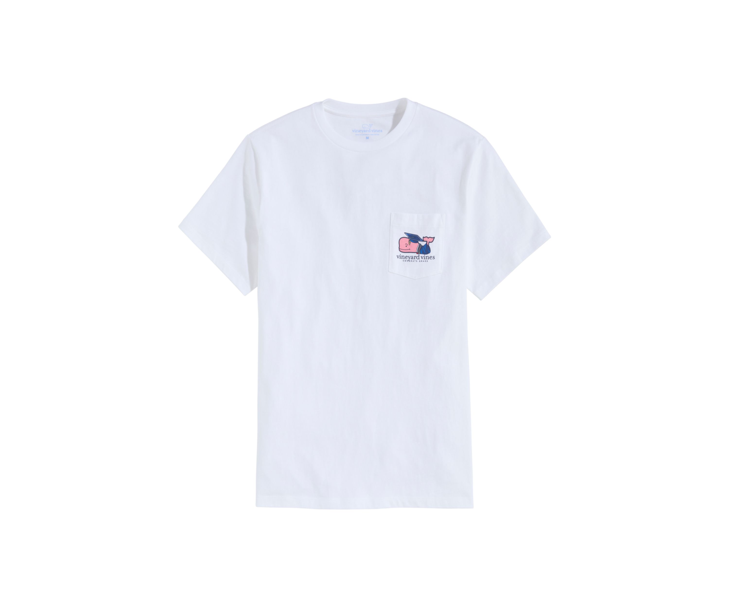 Mens Graduation Whale Short Sleeve Pocket Graphic T-Shirt