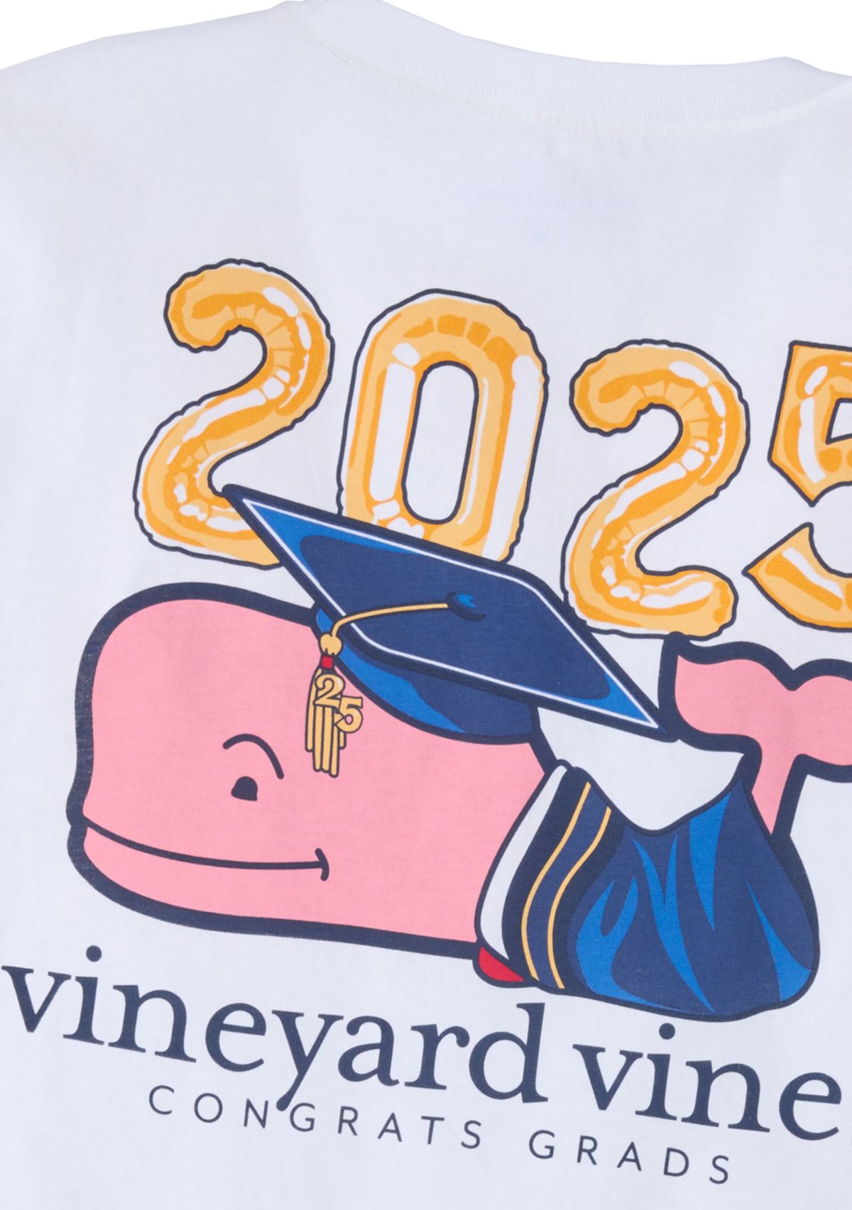 Mens Graduation Whale Short Sleeve Pocket Graphic T-Shirt