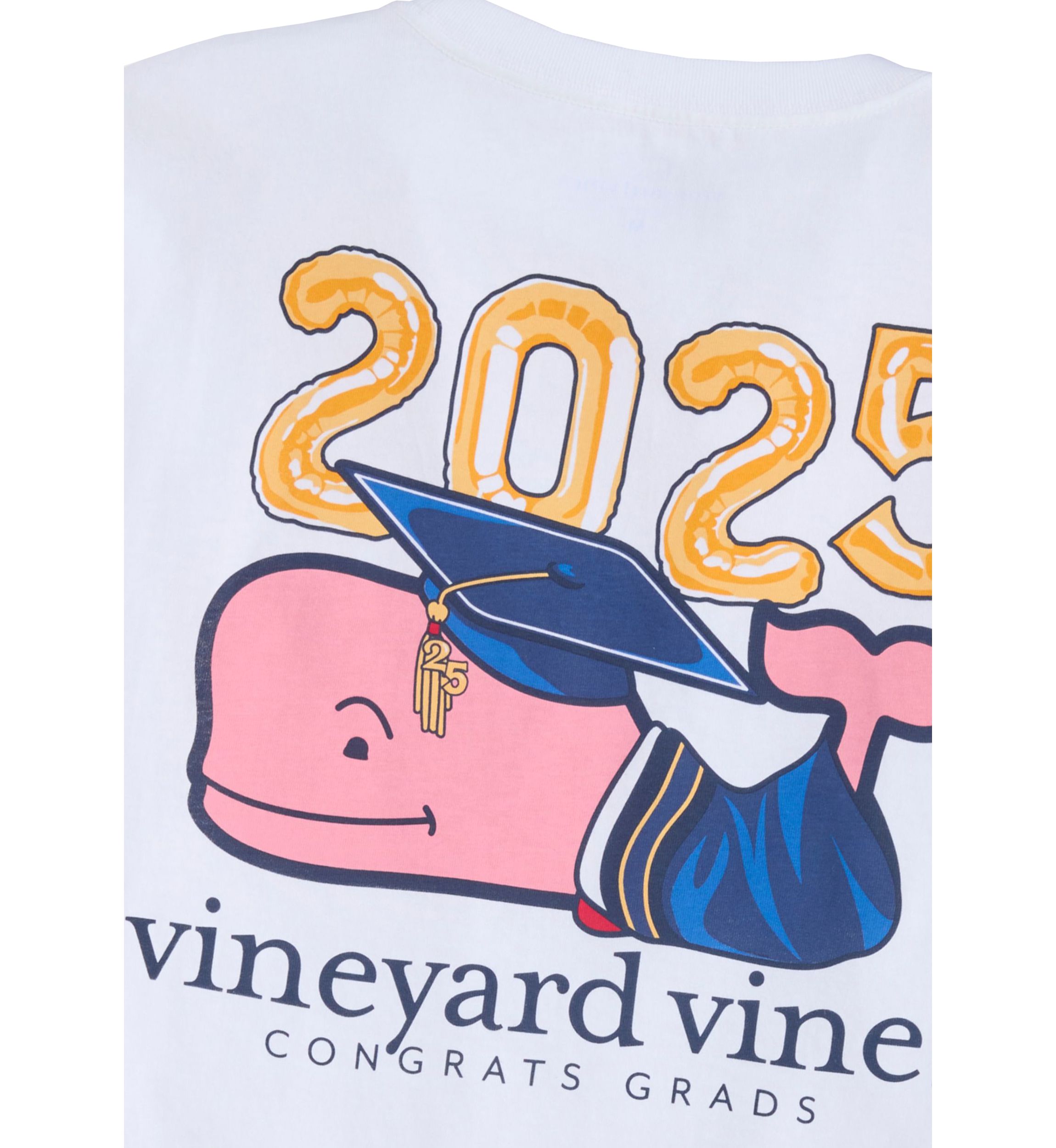 Mens Graduation Whale Short Sleeve Pocket Graphic T-Shirt