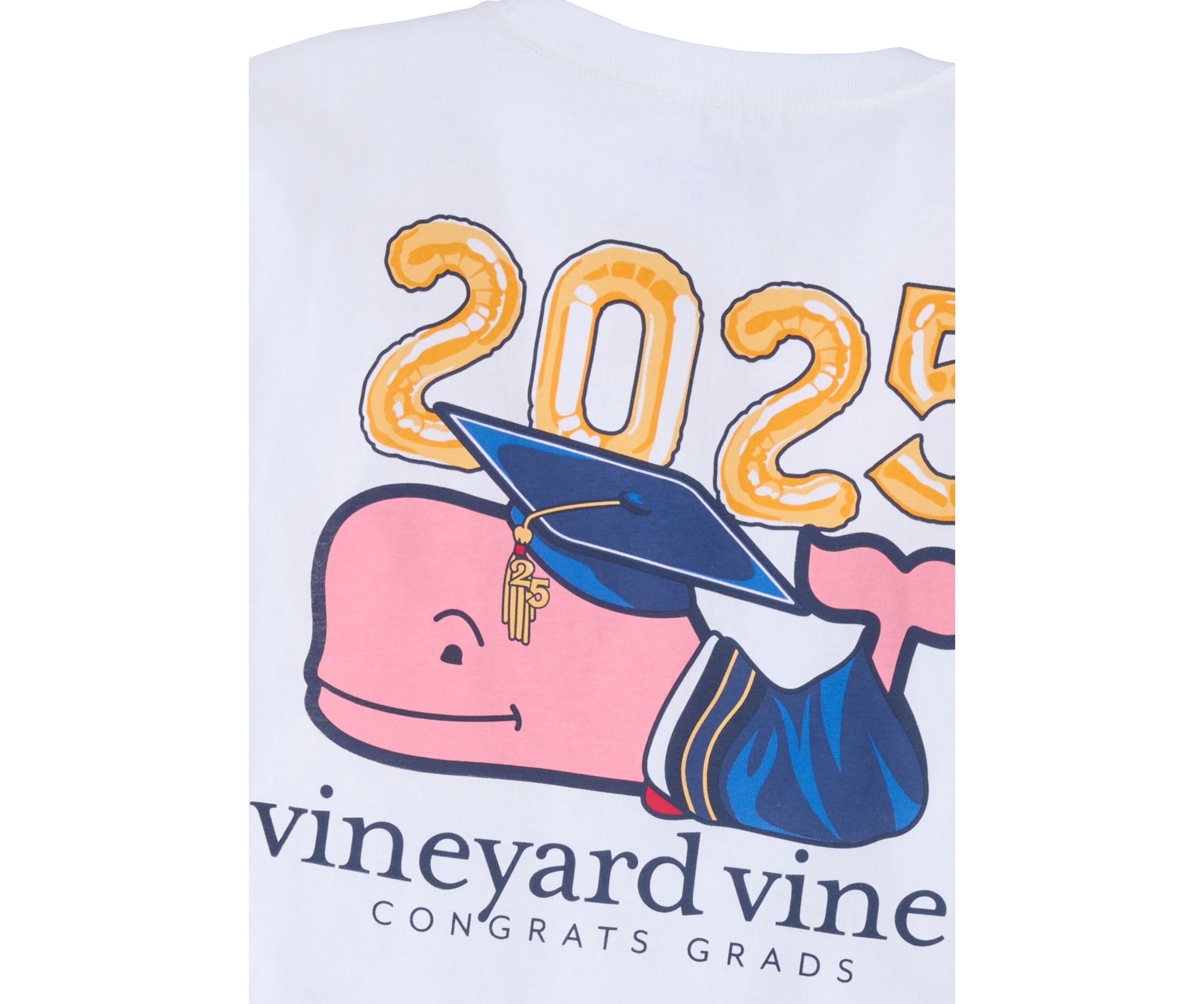 Mens Graduation Whale Short Sleeve Pocket Graphic T-Shirt