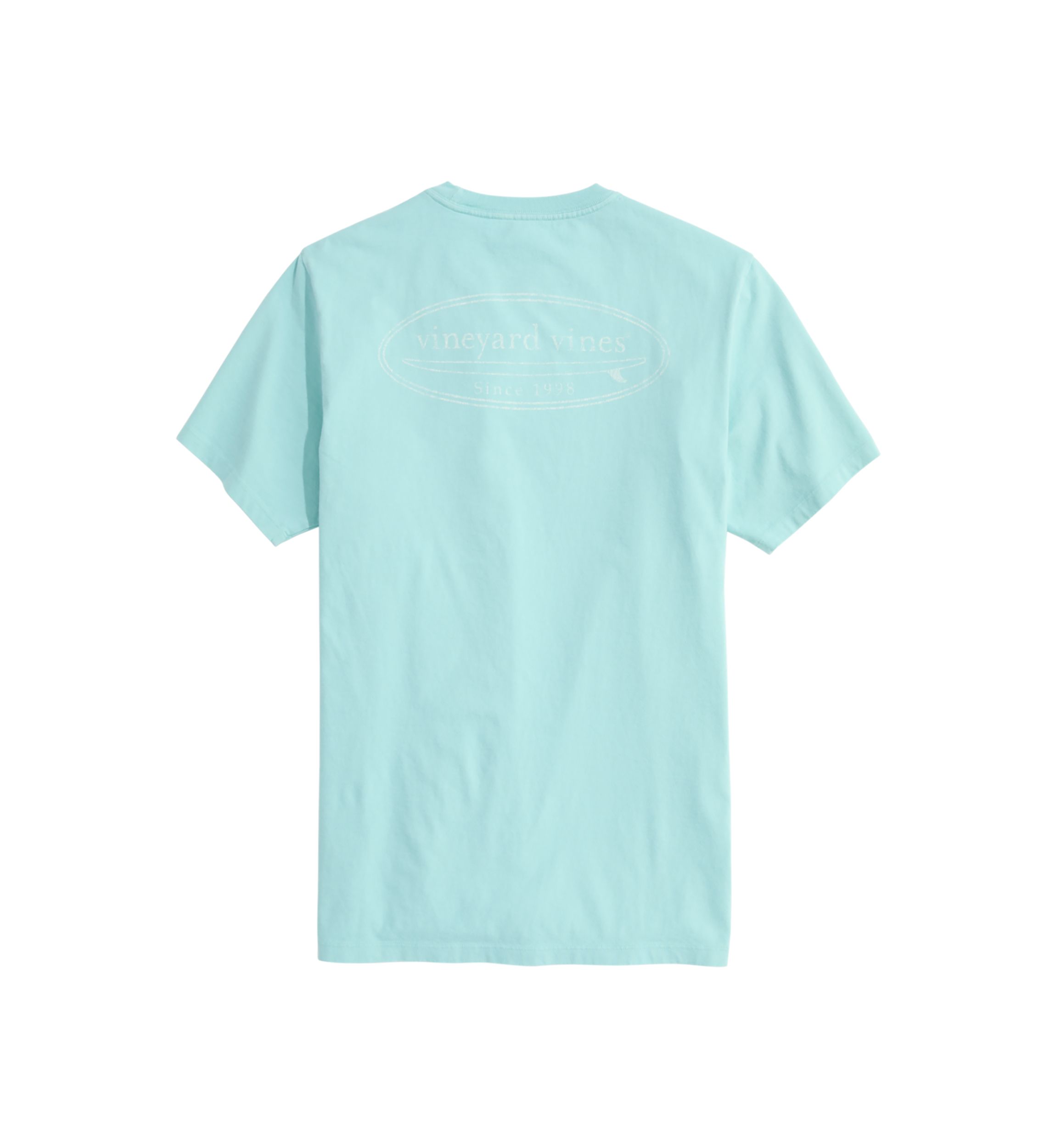 Mens Drift Dye Outlined Surf Logo Short Sleeve Pocket T-Shirt