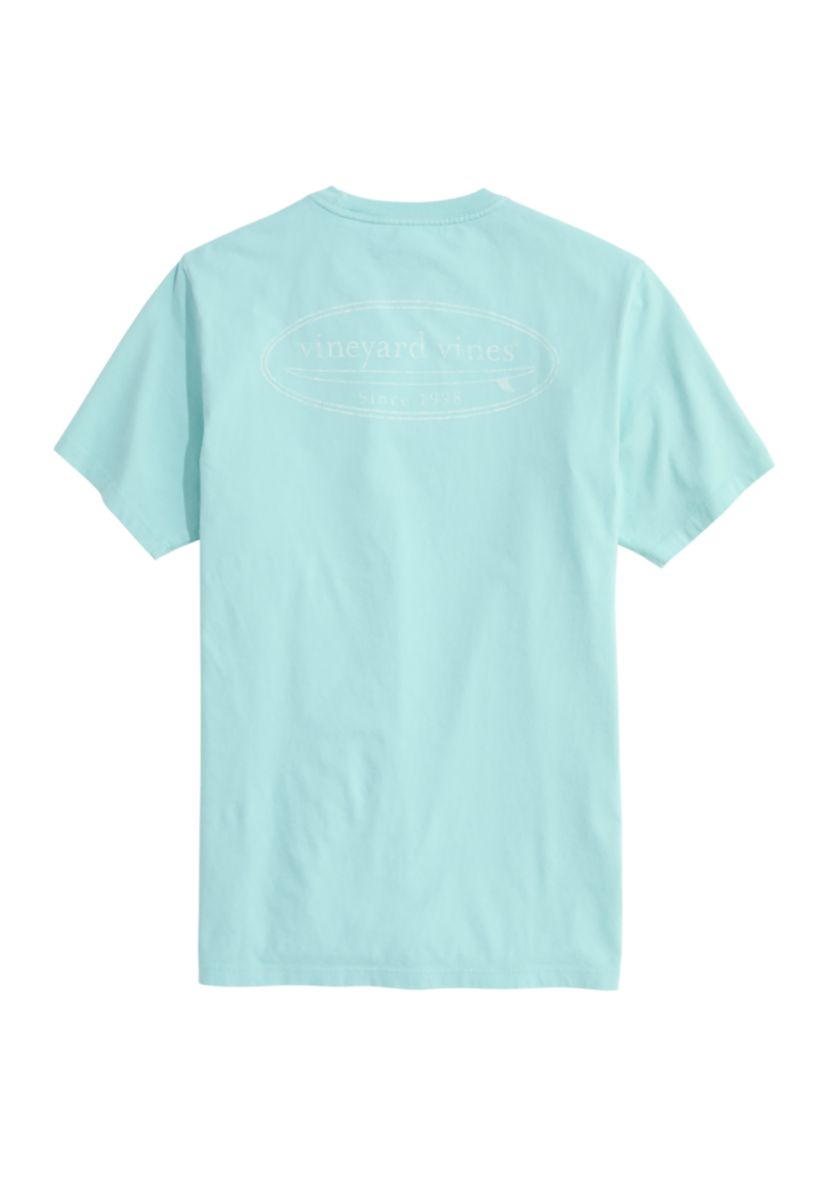 Mens Drift Dye Outlined Surf Logo Short Sleeve Pocket T-Shirt