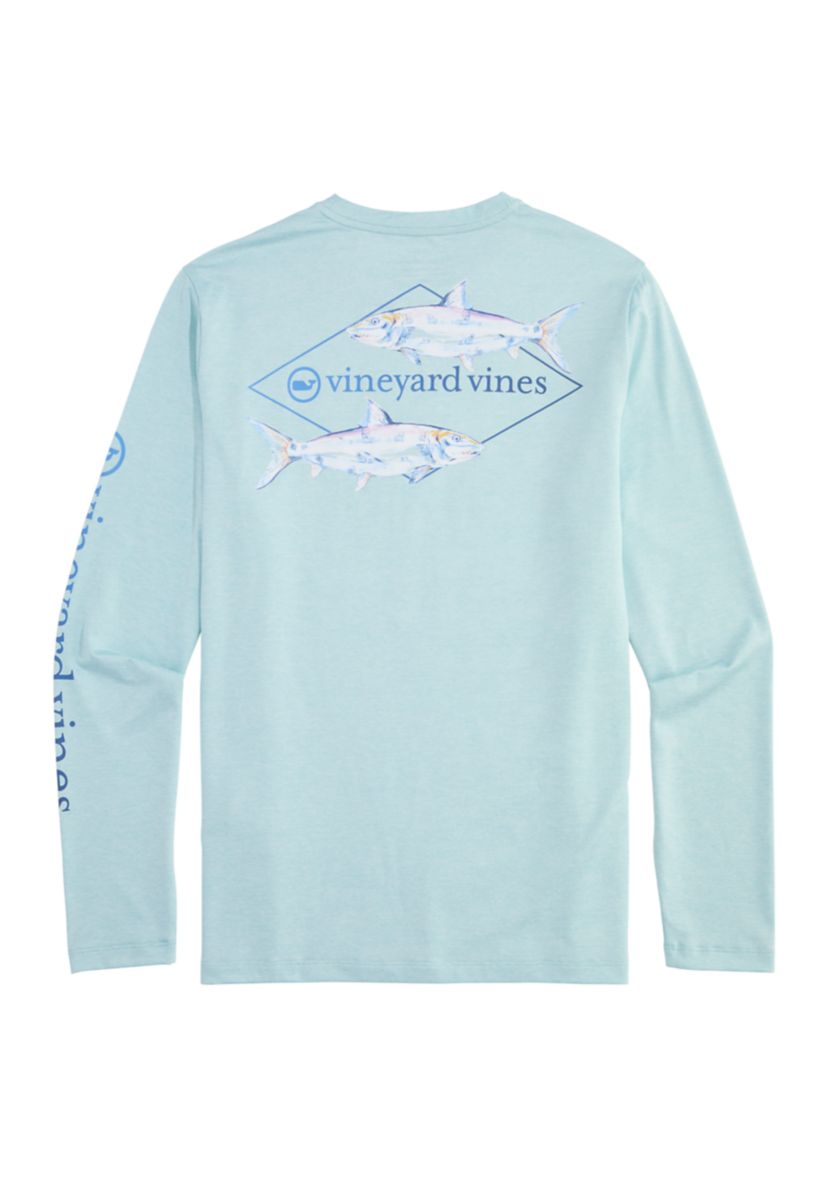 Mens Long Sleeve Harbor Graphic Performance T-Shirt