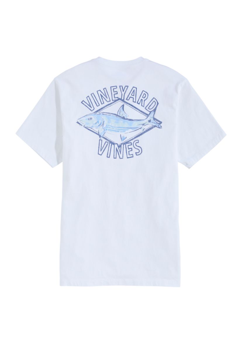 Mens Painted Bonefish Short Sleeve Pocket T-Shirt