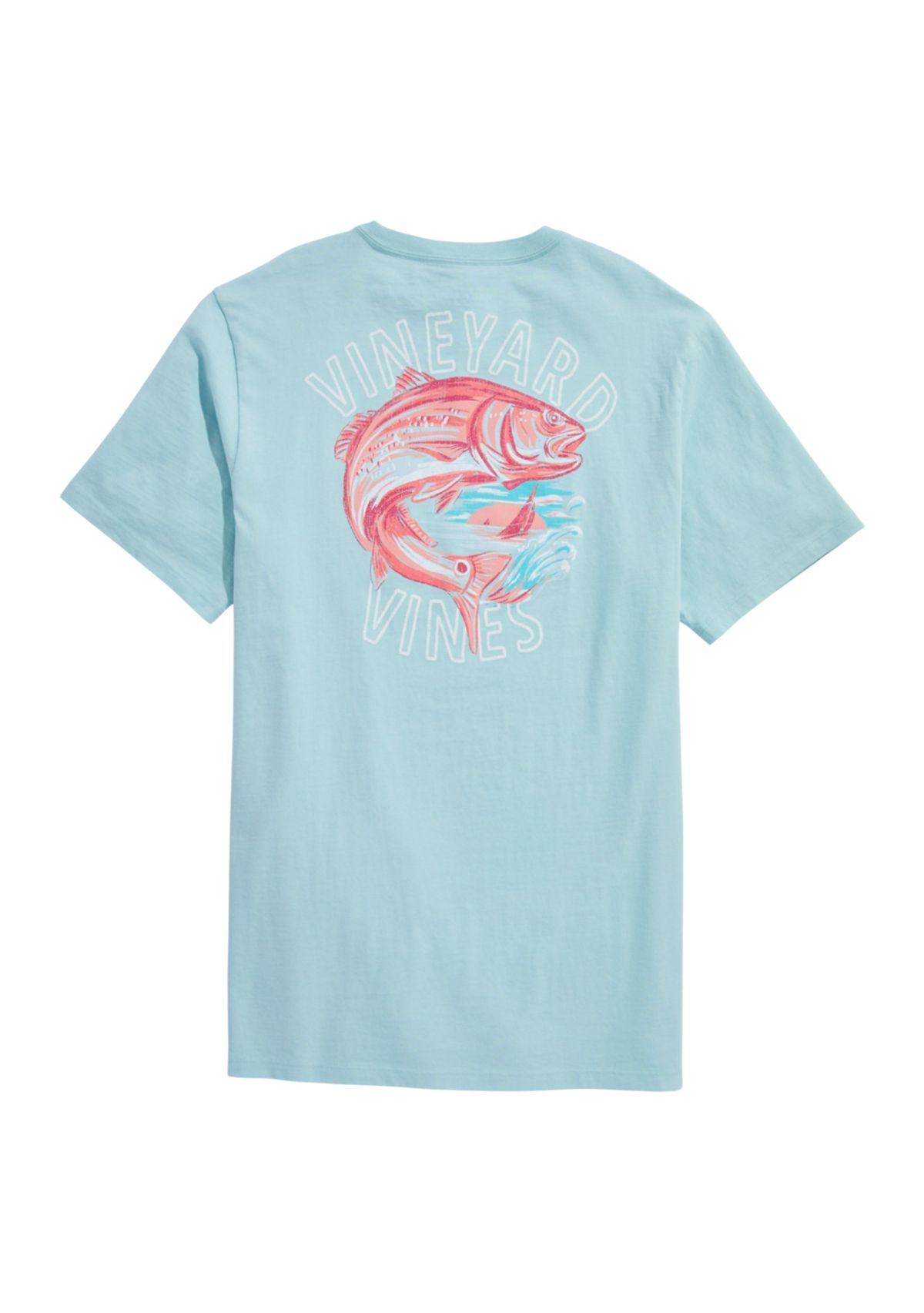 Mens Painted Redfish Short Sleeve Pocket T-Shirt