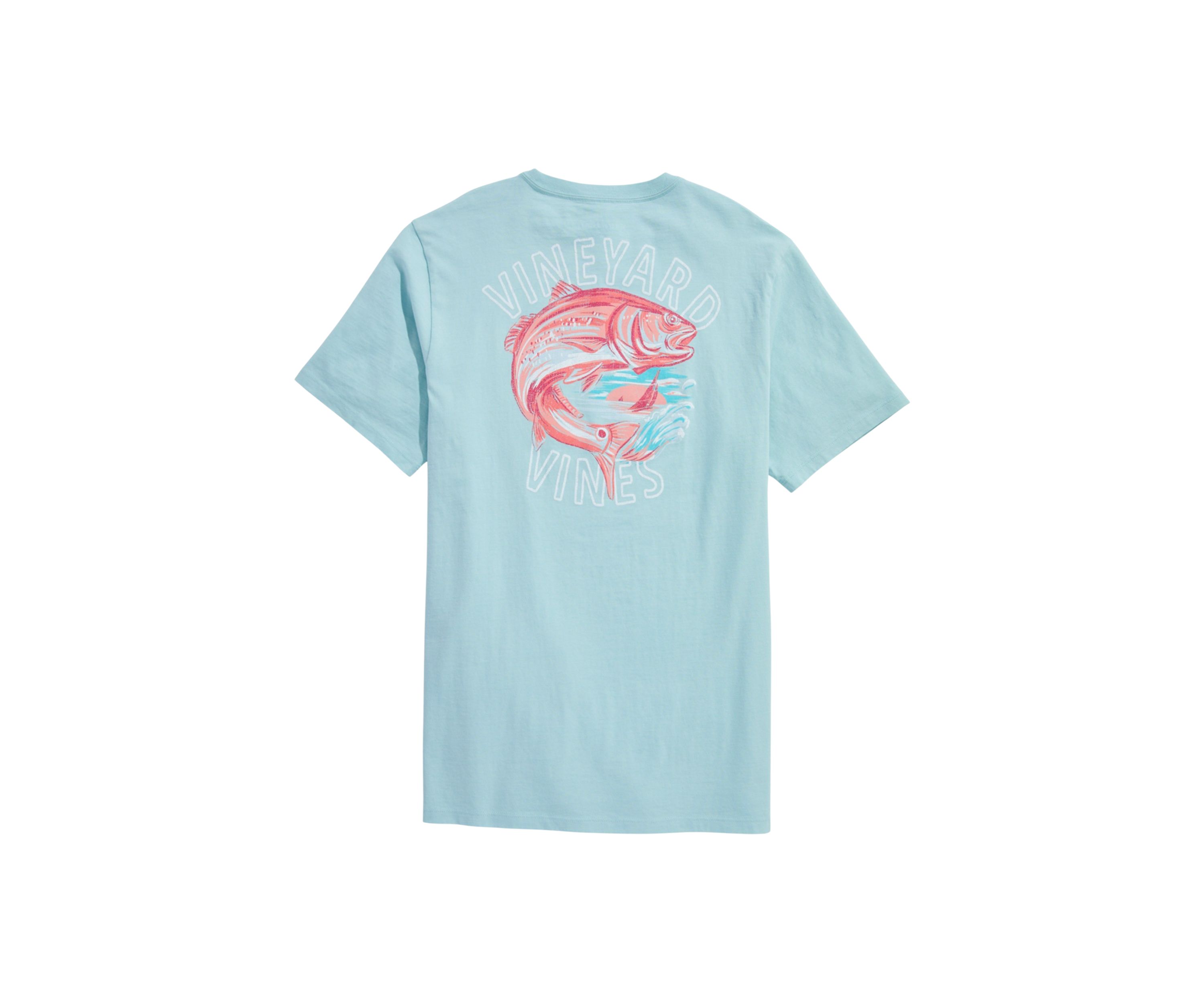 Mens Painted Redfish Short Sleeve Pocket T-Shirt