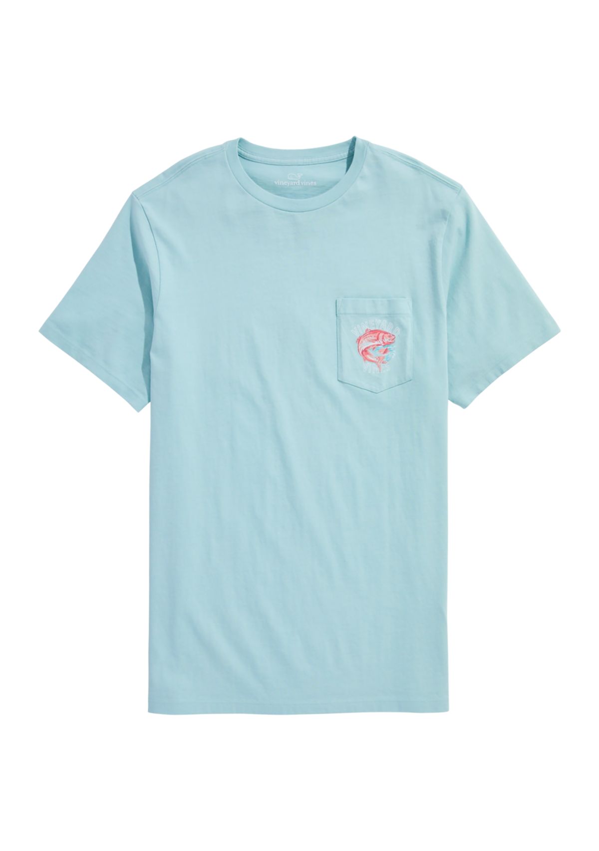 Mens Painted Redfish Short Sleeve Pocket T-Shirt