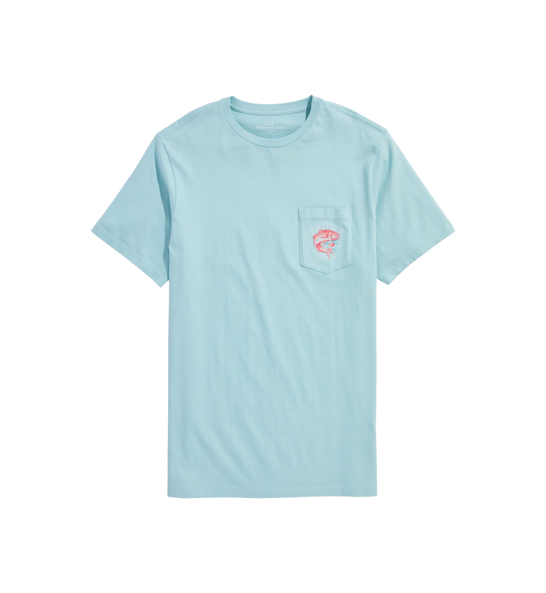 Mens Painted Redfish Short Sleeve Pocket T-Shirt