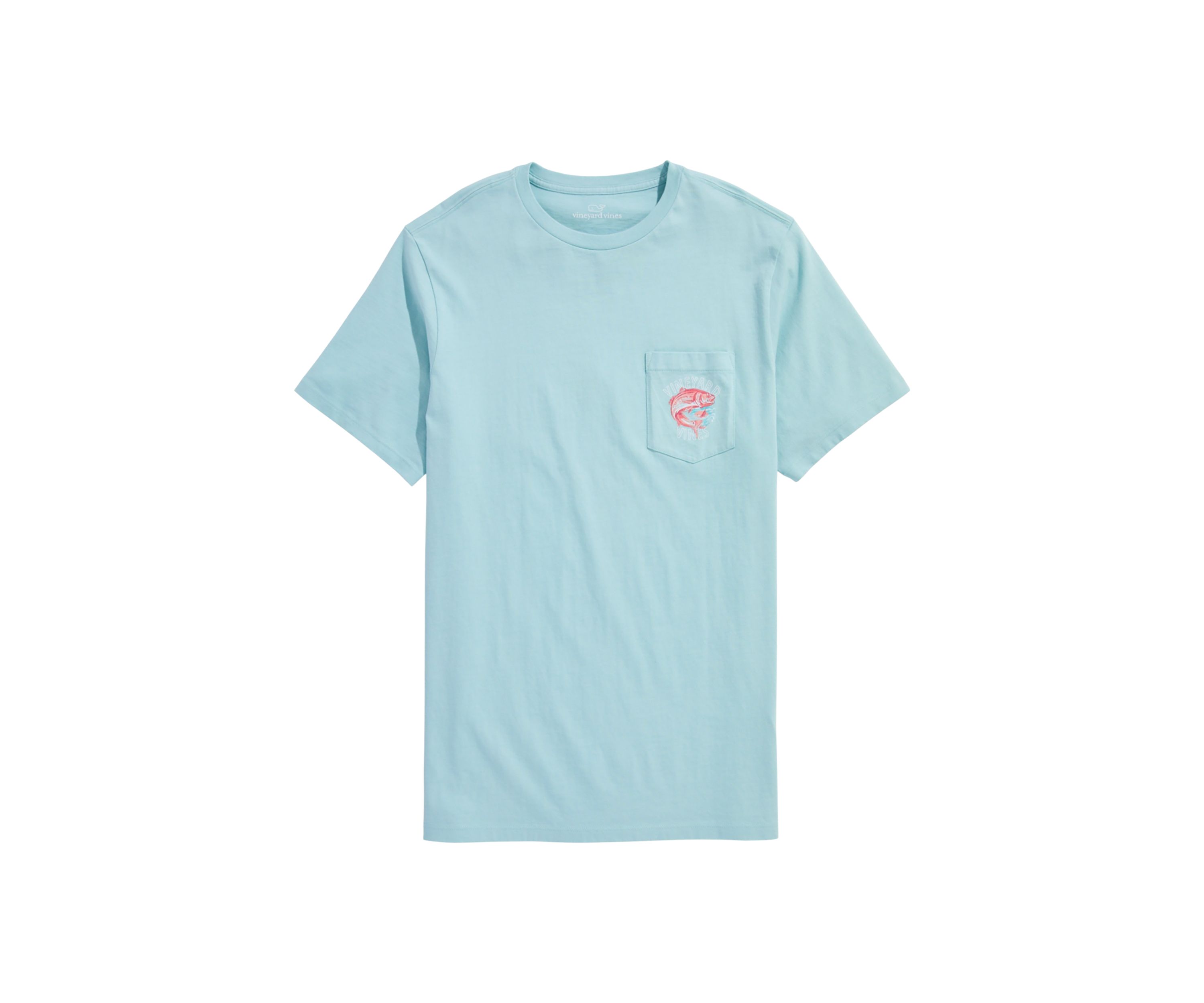 Mens Painted Redfish Short Sleeve Pocket T-Shirt