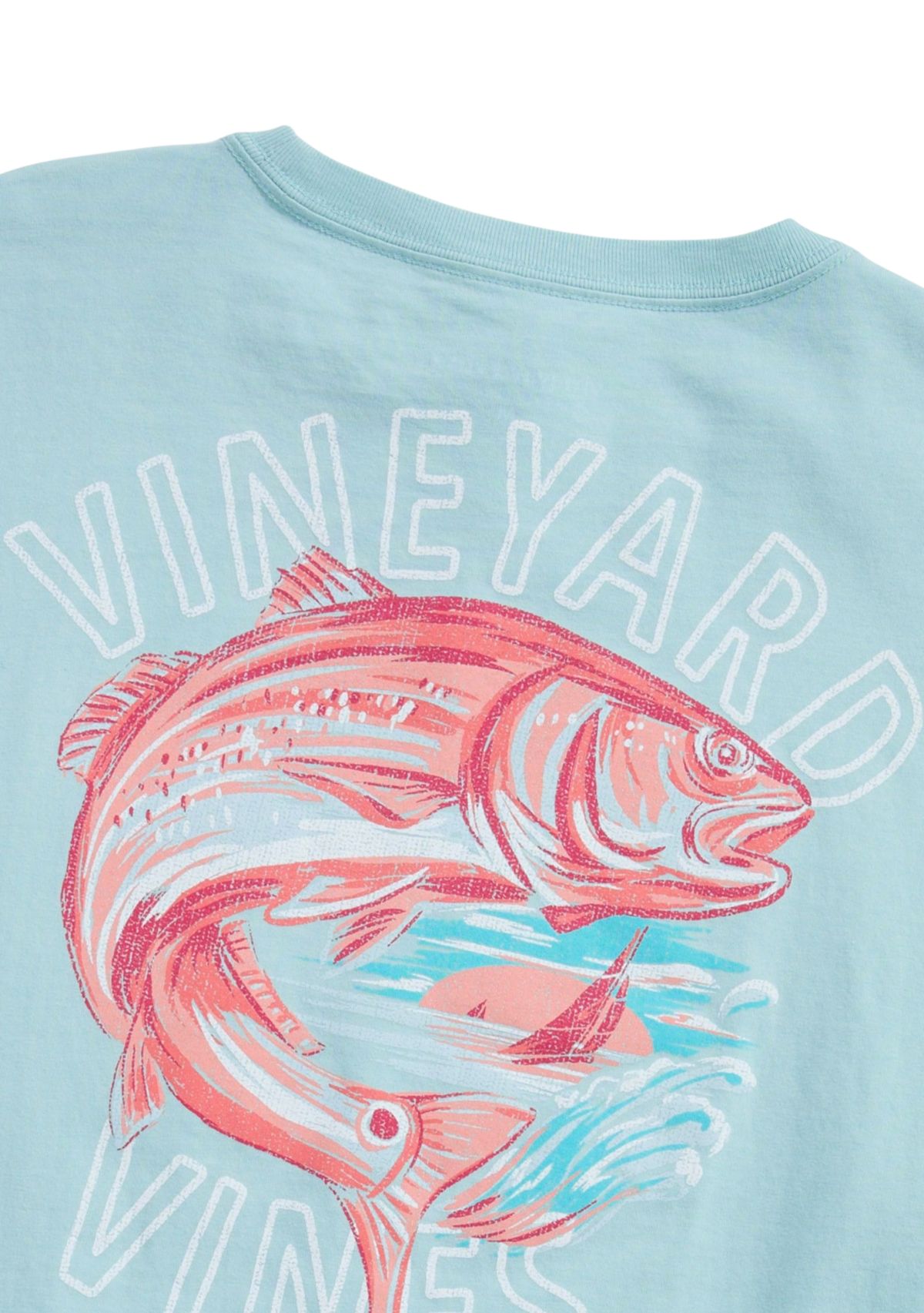 Mens Painted Redfish Short Sleeve Pocket T-Shirt