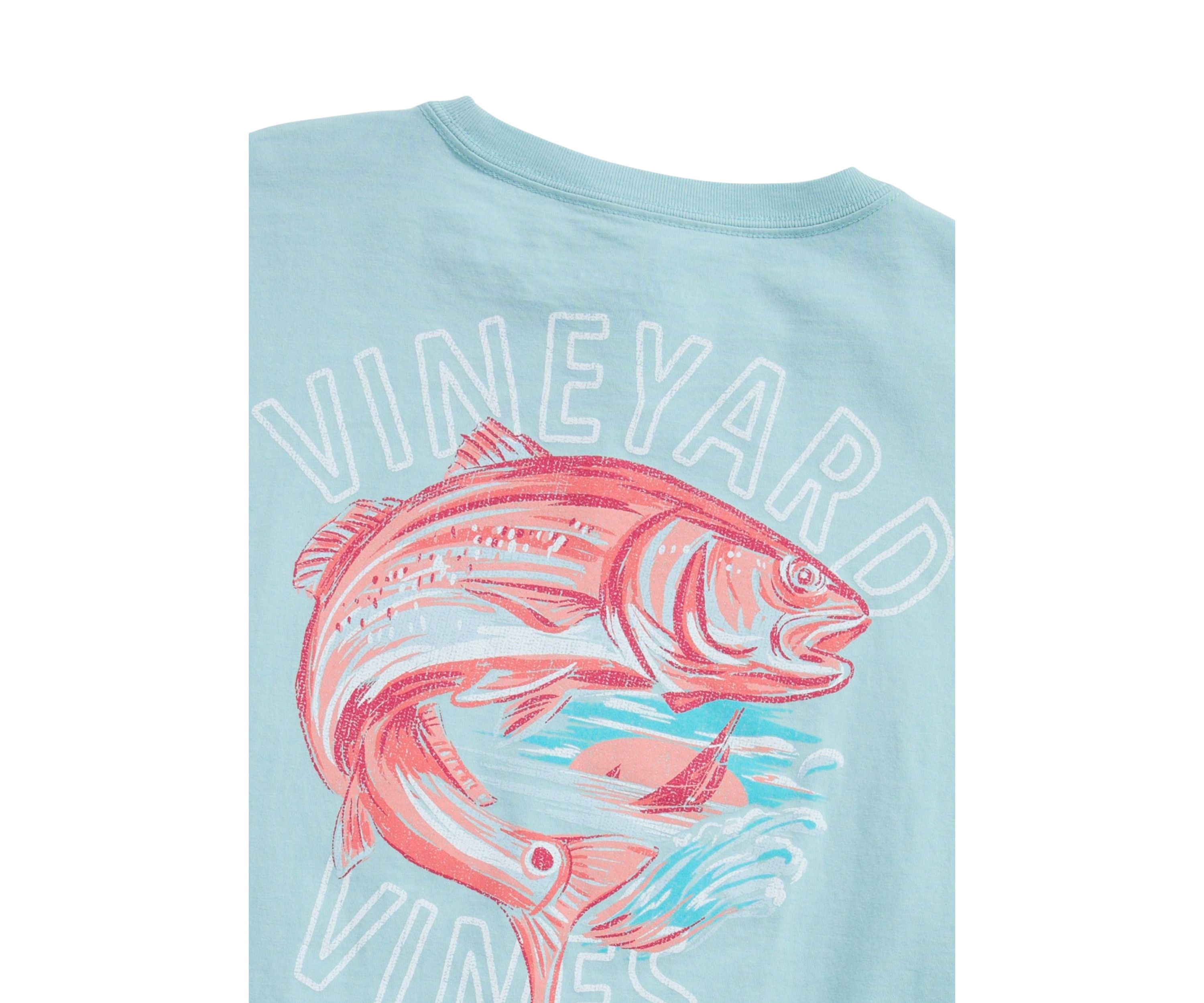 Mens Painted Redfish Short Sleeve Pocket T-Shirt