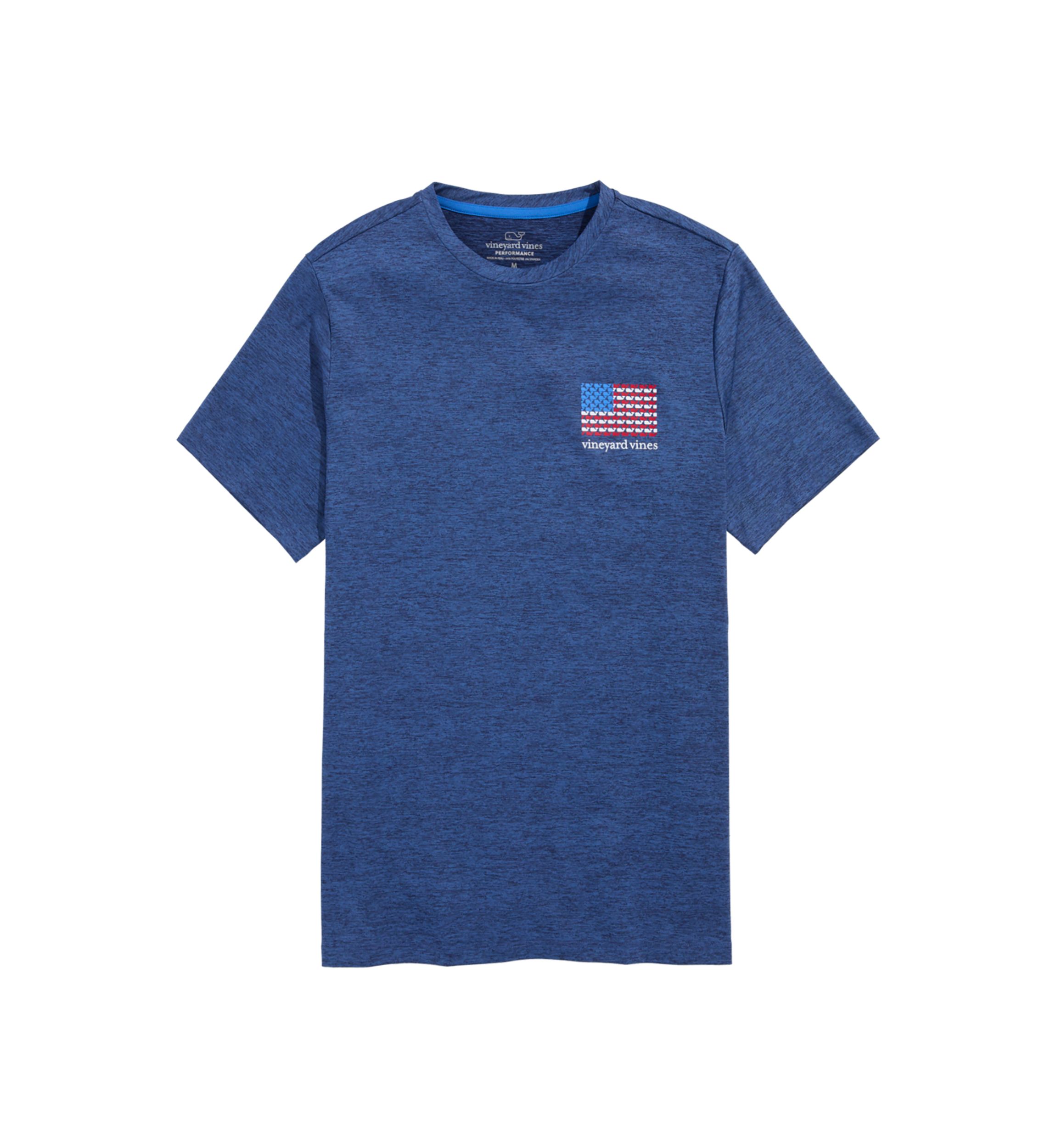 American Flag Whales Short-Sleeve Harbor Performance Graphic T-Shirt 