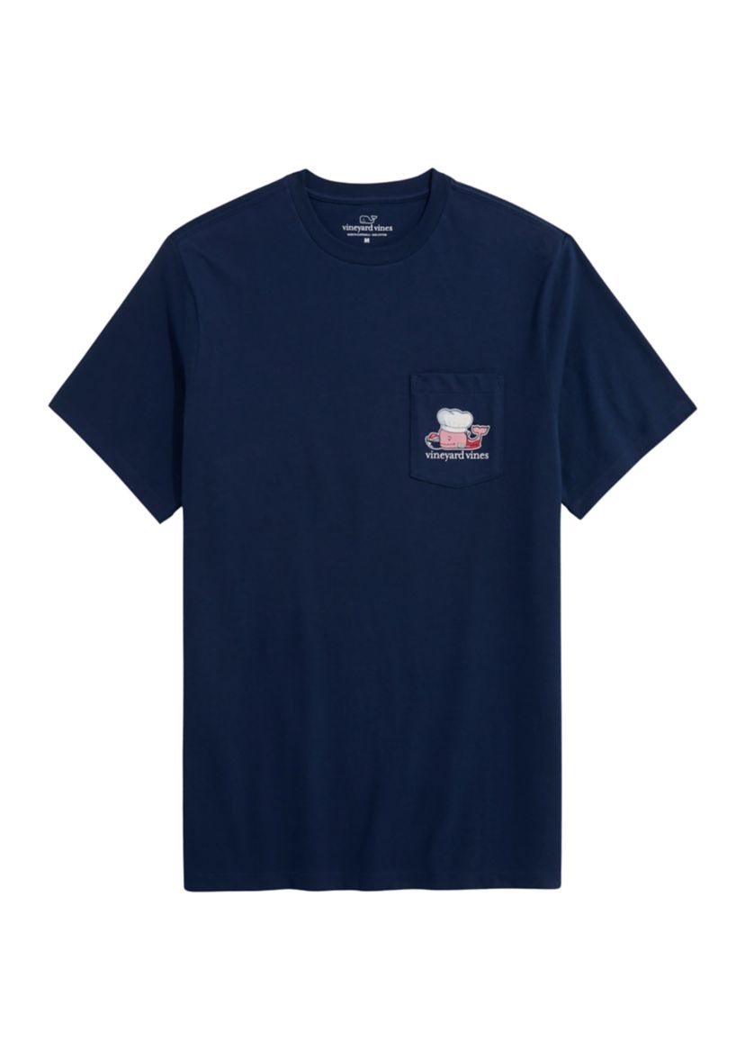 Mens Fathers Day Grill Short Sleeve Pocket T-Shirt