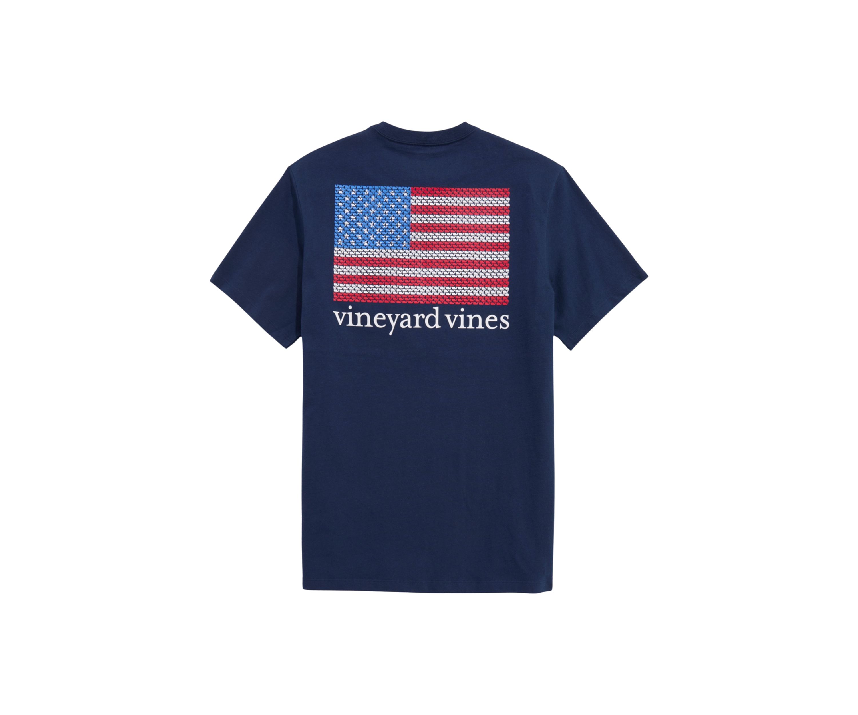 Whale American Flag Graphic T-Shirt 