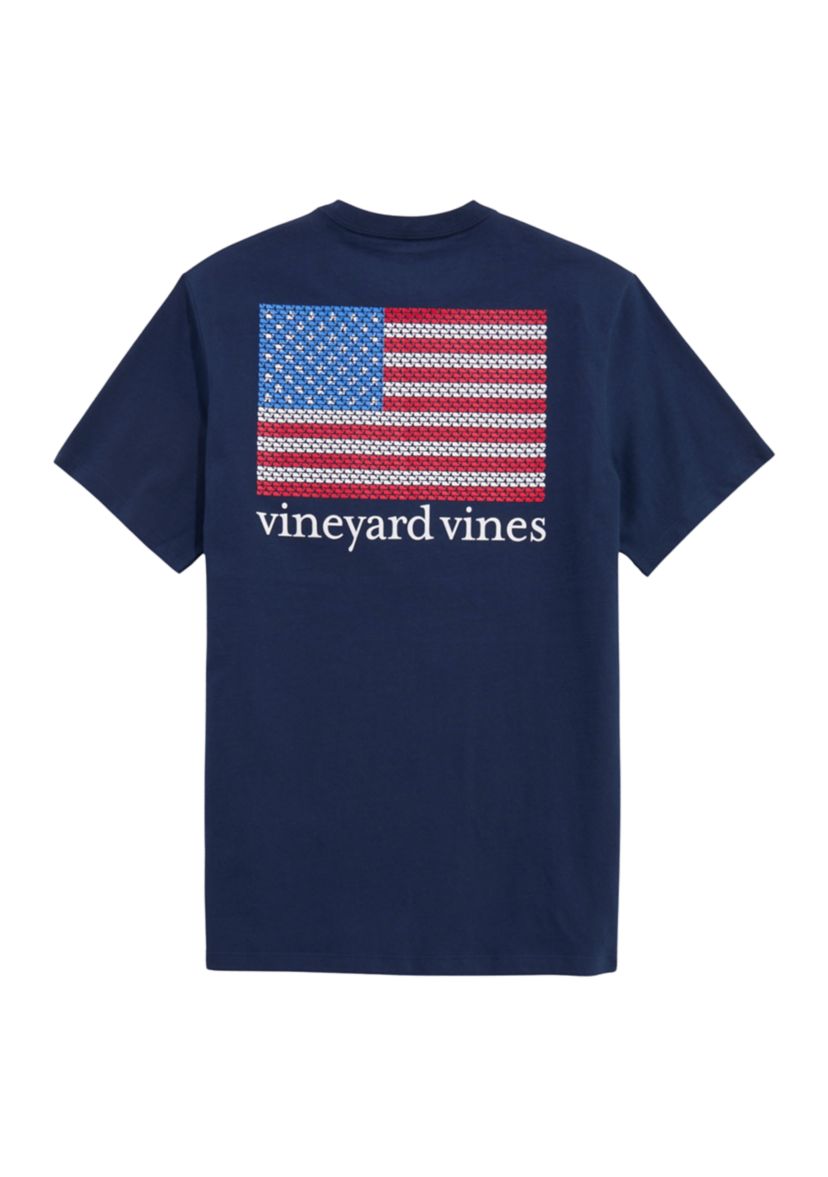 Whale American Flag Graphic T-Shirt 