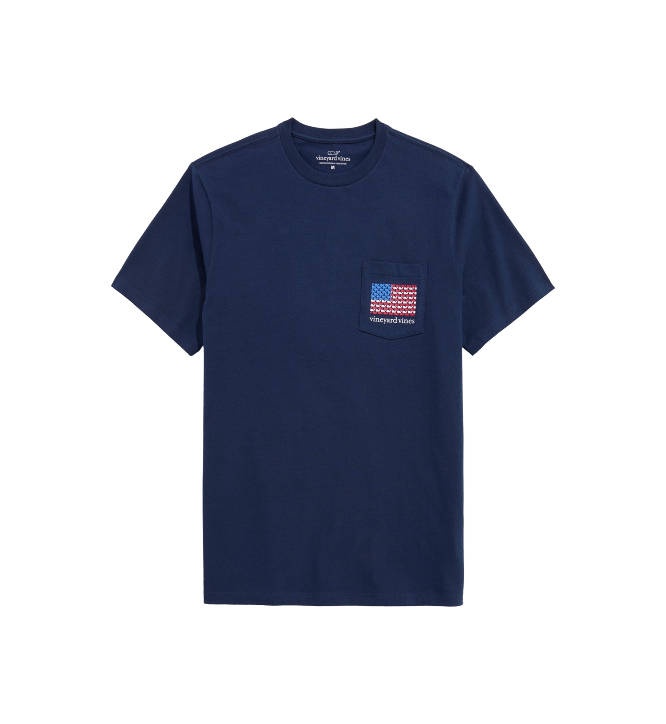 Whale American Flag Graphic T-Shirt 