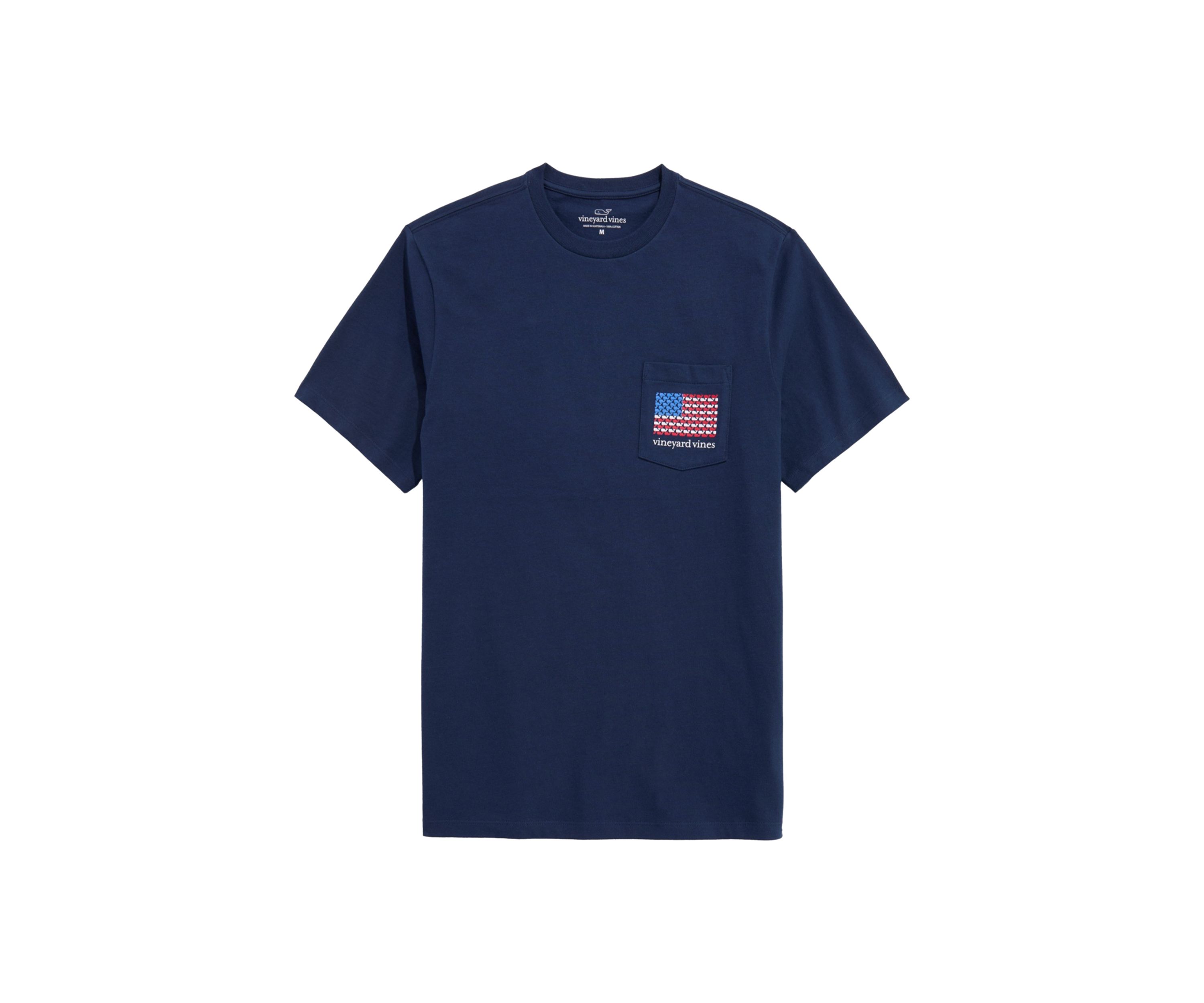 Whale American Flag Graphic T-Shirt 