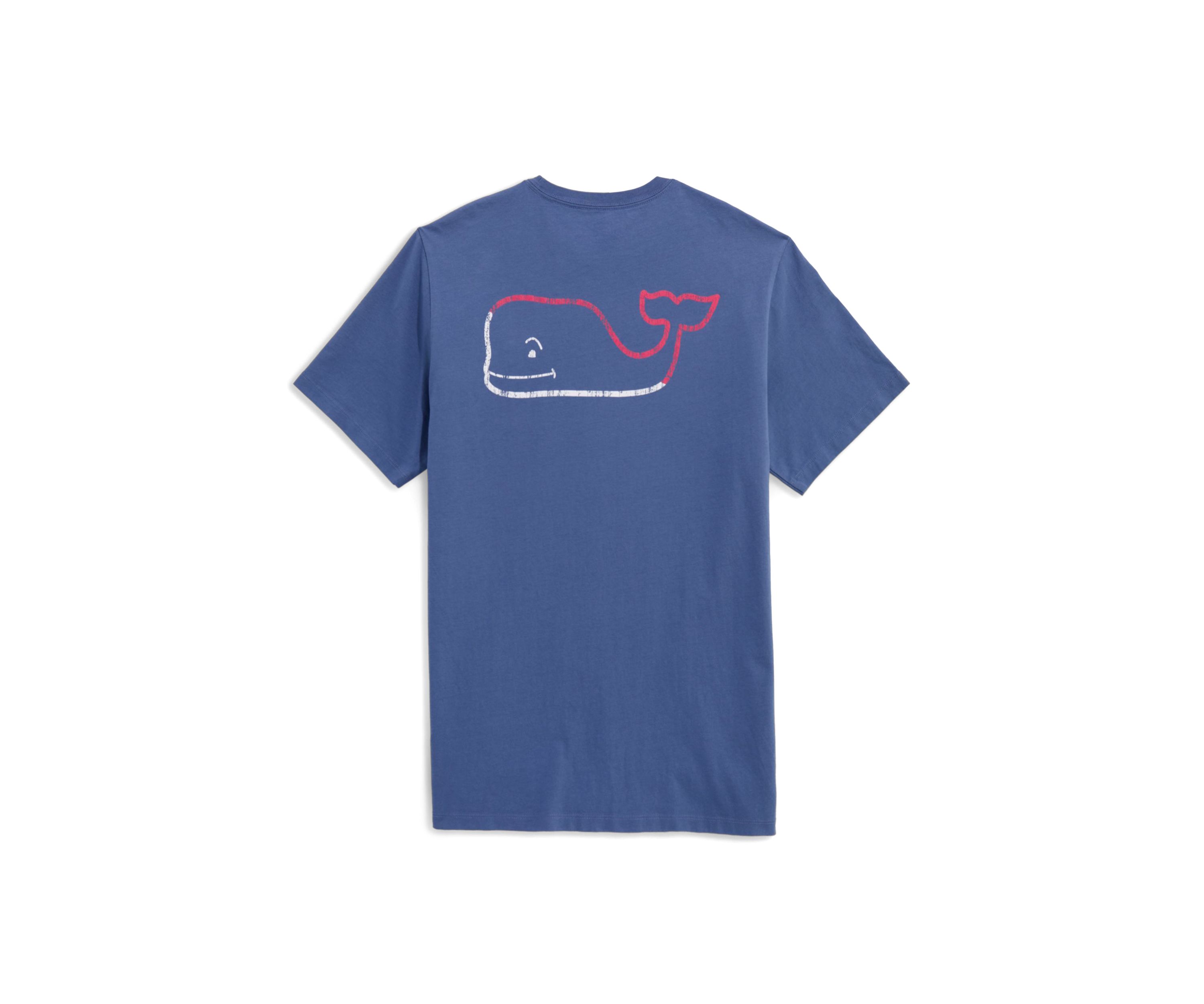Mens Burgee Vintage Whale Short Sleeve Pocket T-Shirt