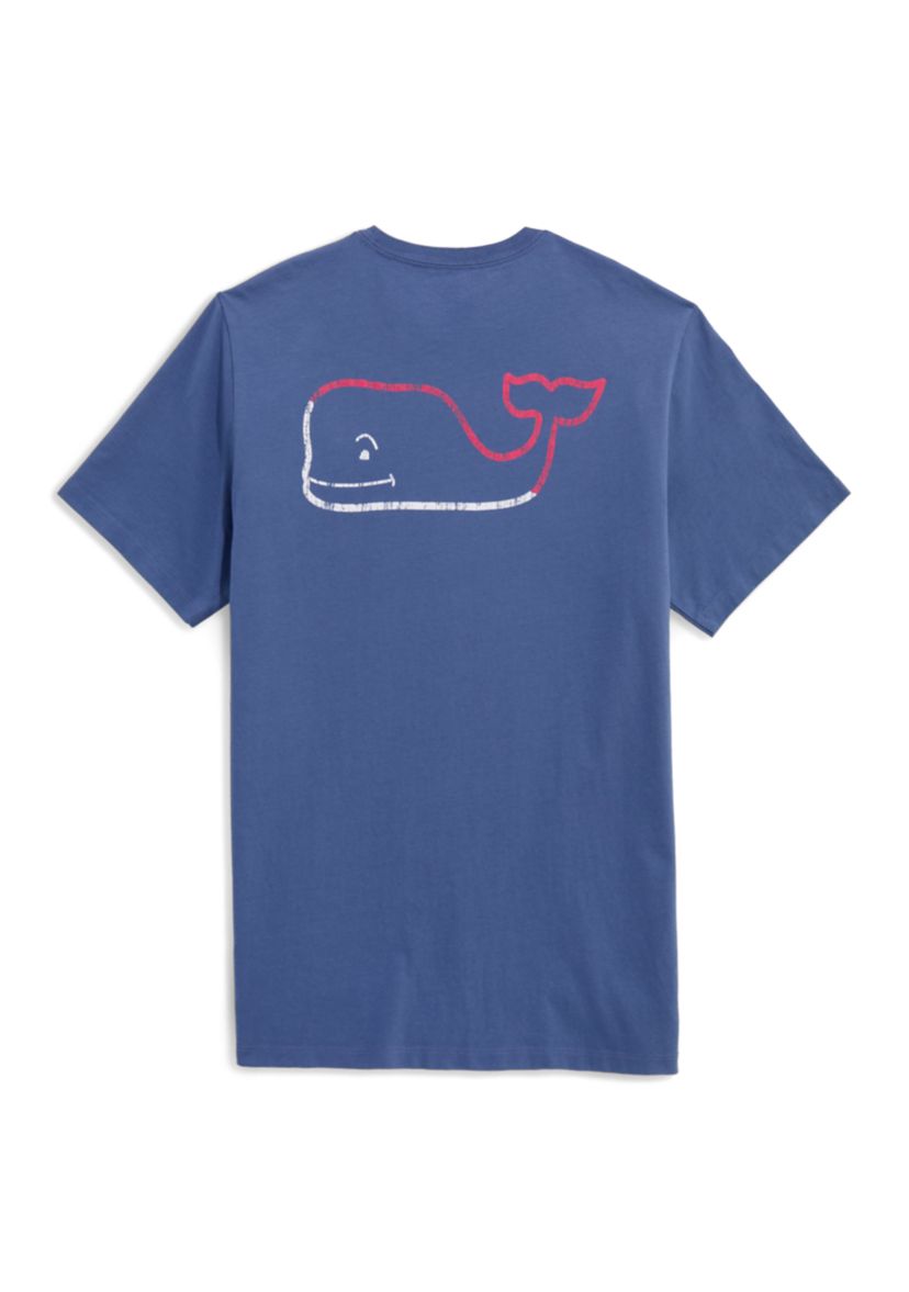 Mens Burgee Vintage Whale Short Sleeve Pocket T-Shirt