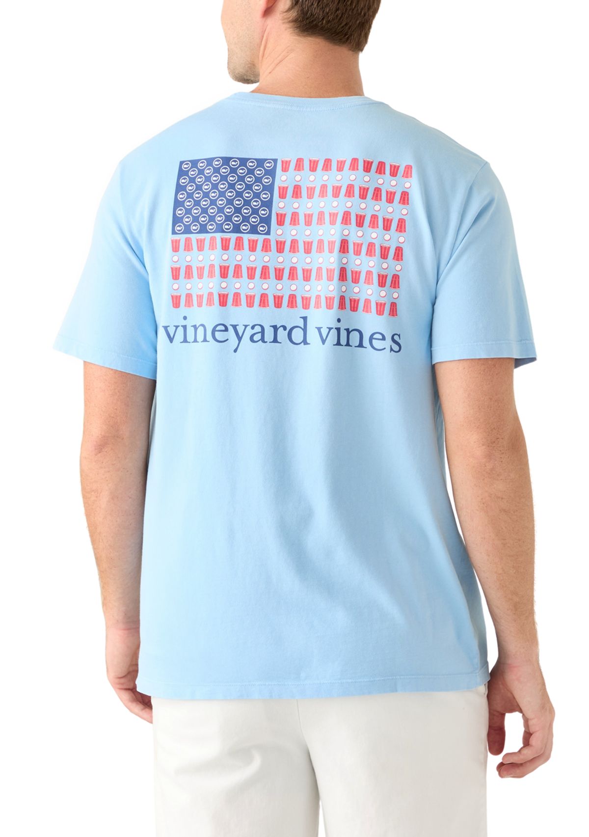 Mens Drift Dye Party In The USA Short Sleeve Pocket T-Shirt