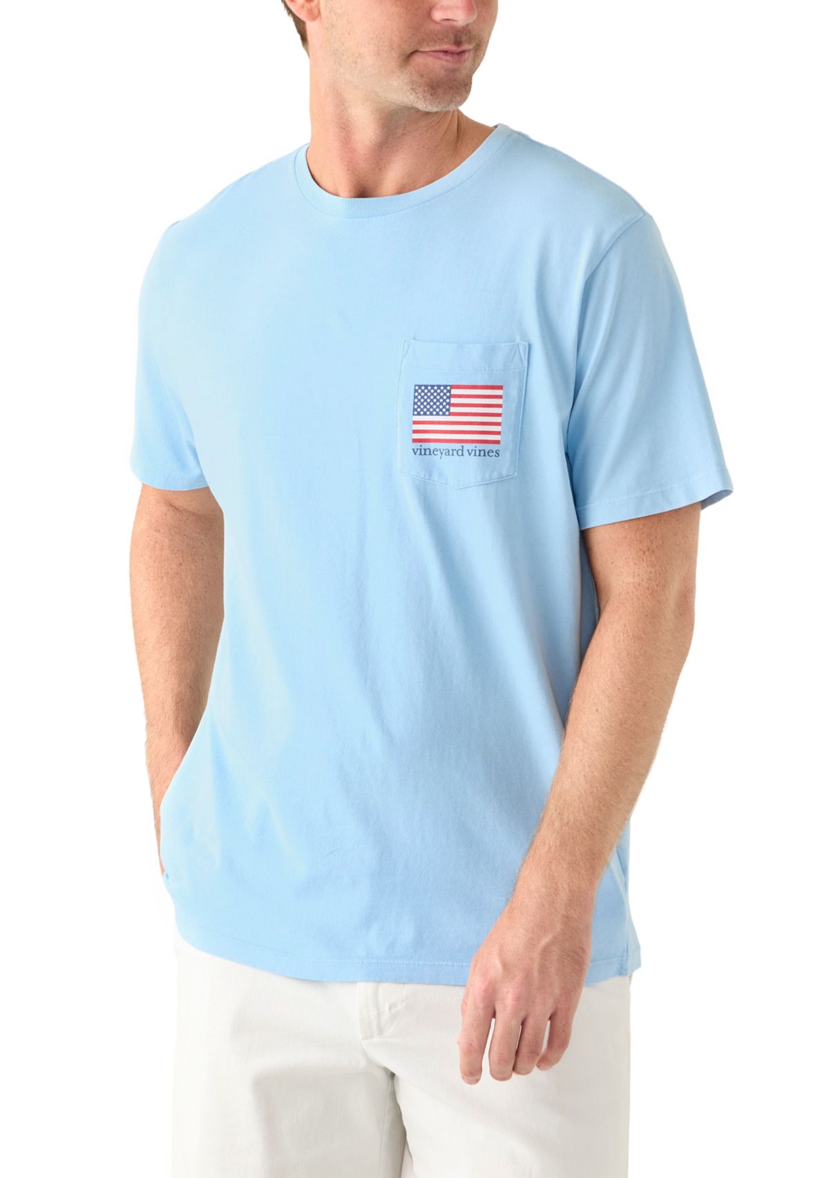 Mens Drift Dye Party In The USA Short Sleeve Pocket T-Shirt