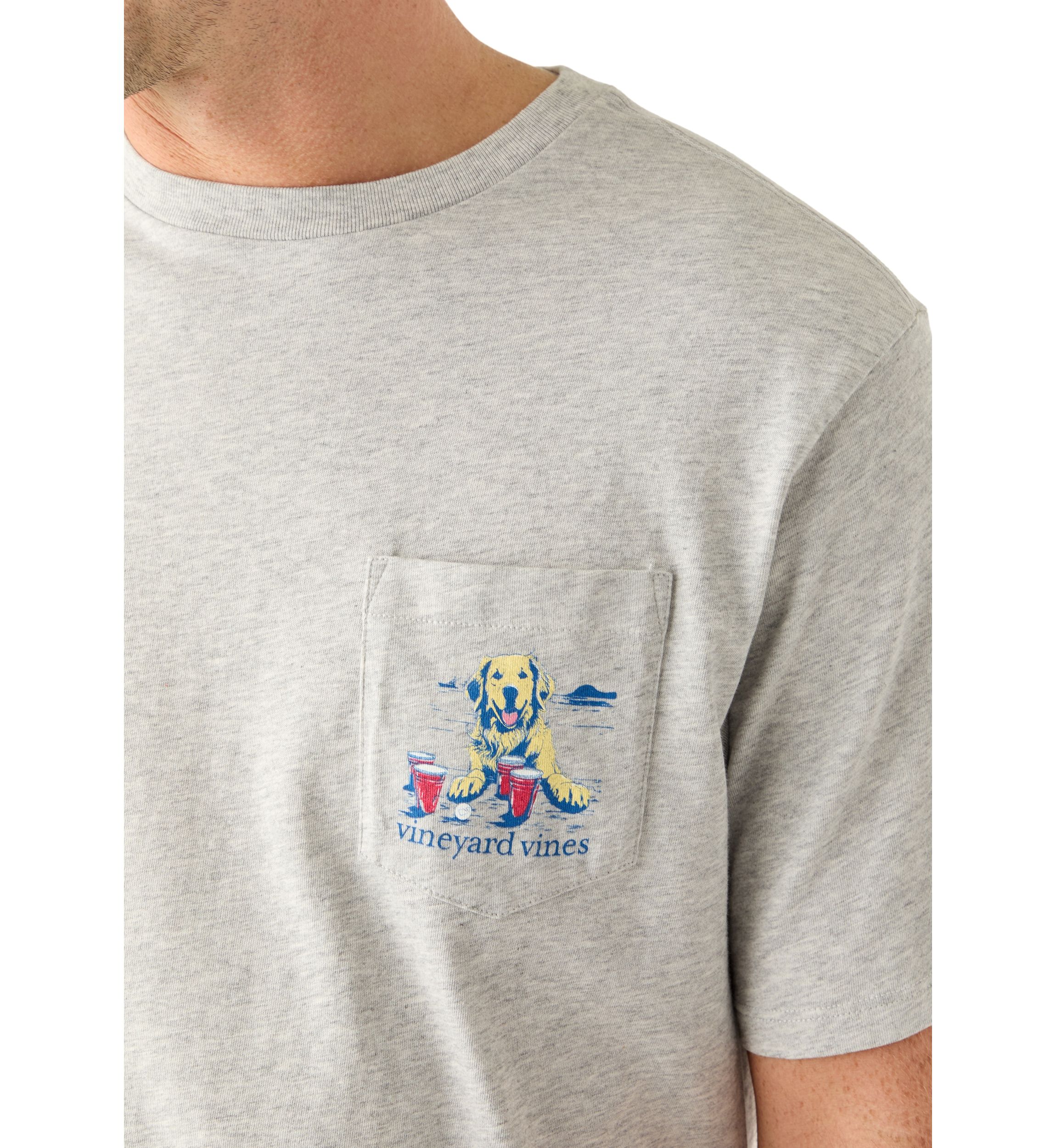 Mens Pup Cup Short Sleeve Pocket T-Shirt