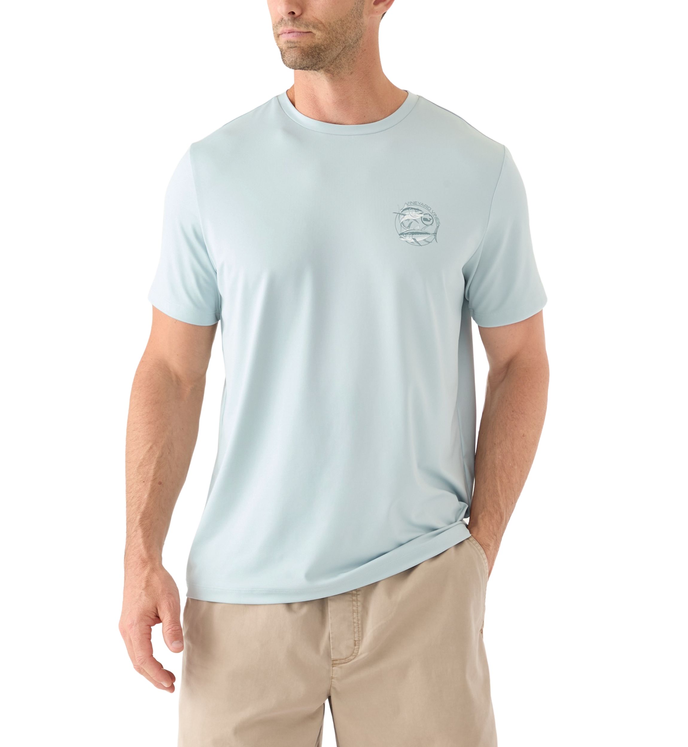 Mens Tuna Circle Short Sleeve Harbor Performance Graphic T-Shirt