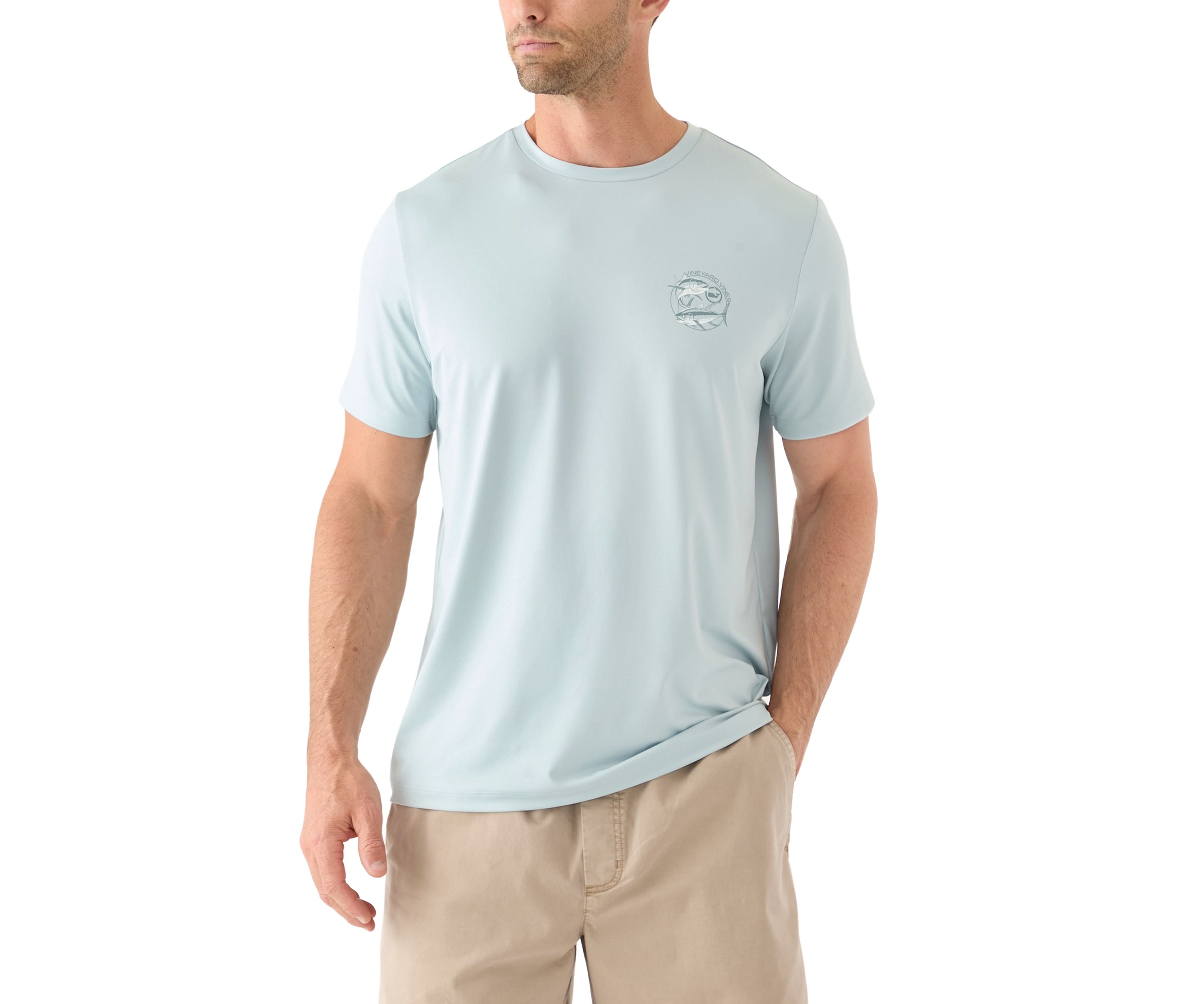 Mens Tuna Circle Short Sleeve Harbor Performance Graphic T-Shirt
