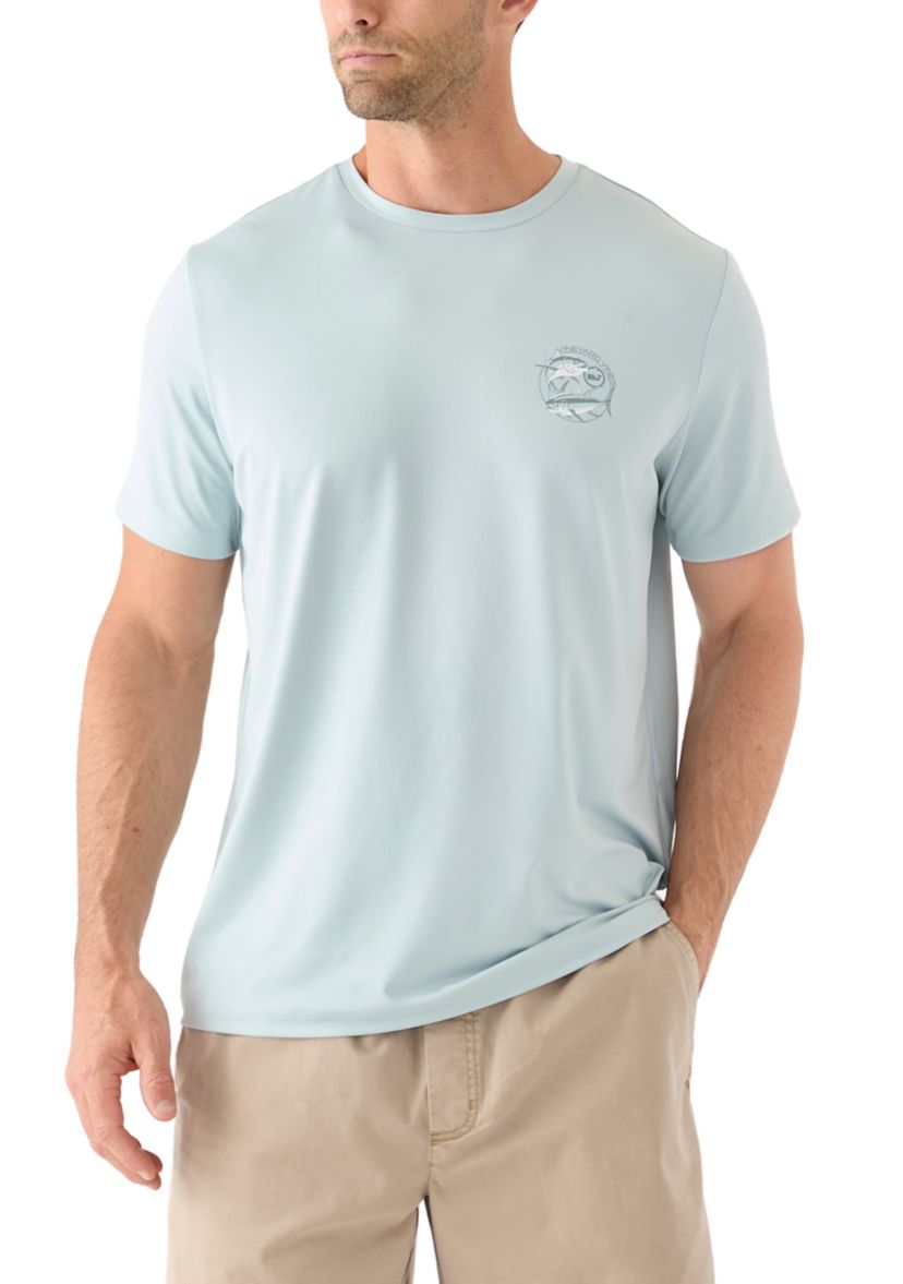 Mens Tuna Circle Short Sleeve Harbor Performance Graphic T-Shirt