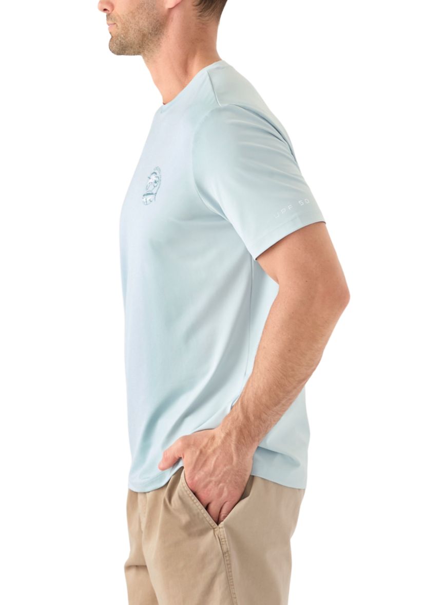 Mens Tuna Circle Short Sleeve Harbor Performance Graphic T-Shirt