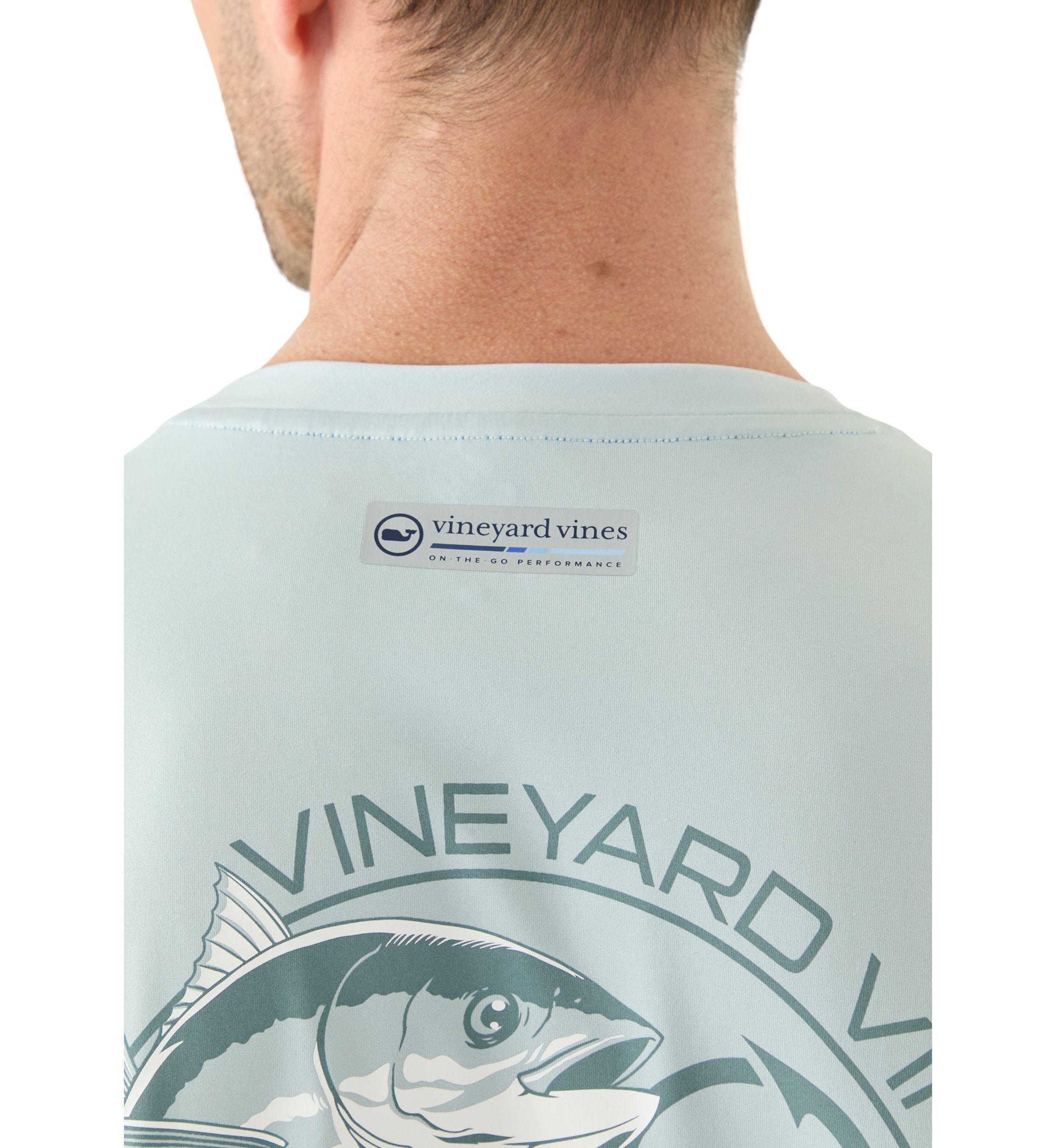 Mens Tuna Circle Short Sleeve Harbor Performance Graphic T-Shirt
