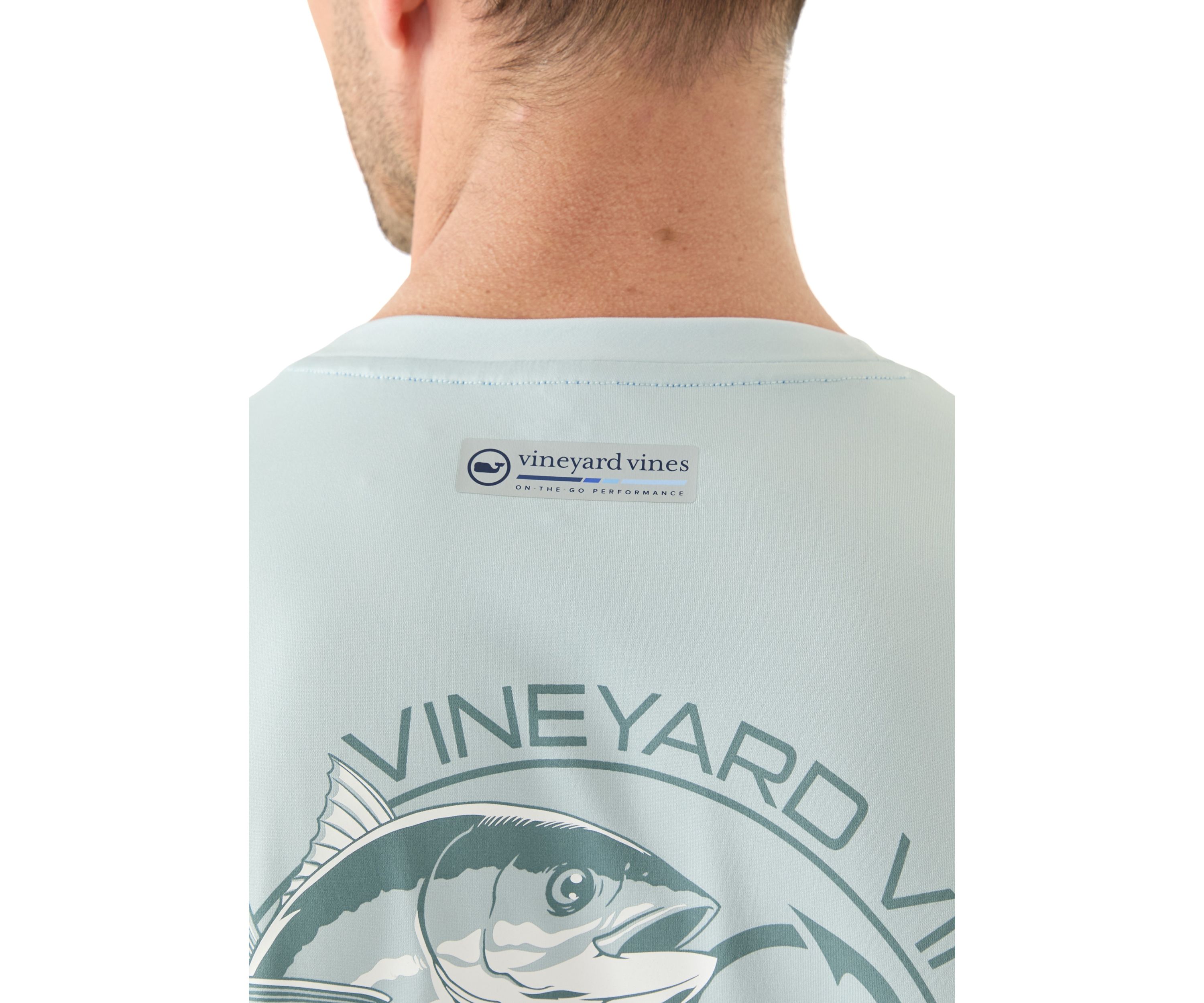 Mens Tuna Circle Short Sleeve Harbor Performance Graphic T-Shirt