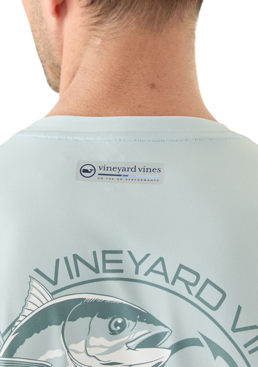Mens Tuna Circle Short Sleeve Harbor Performance Graphic T-Shirt
