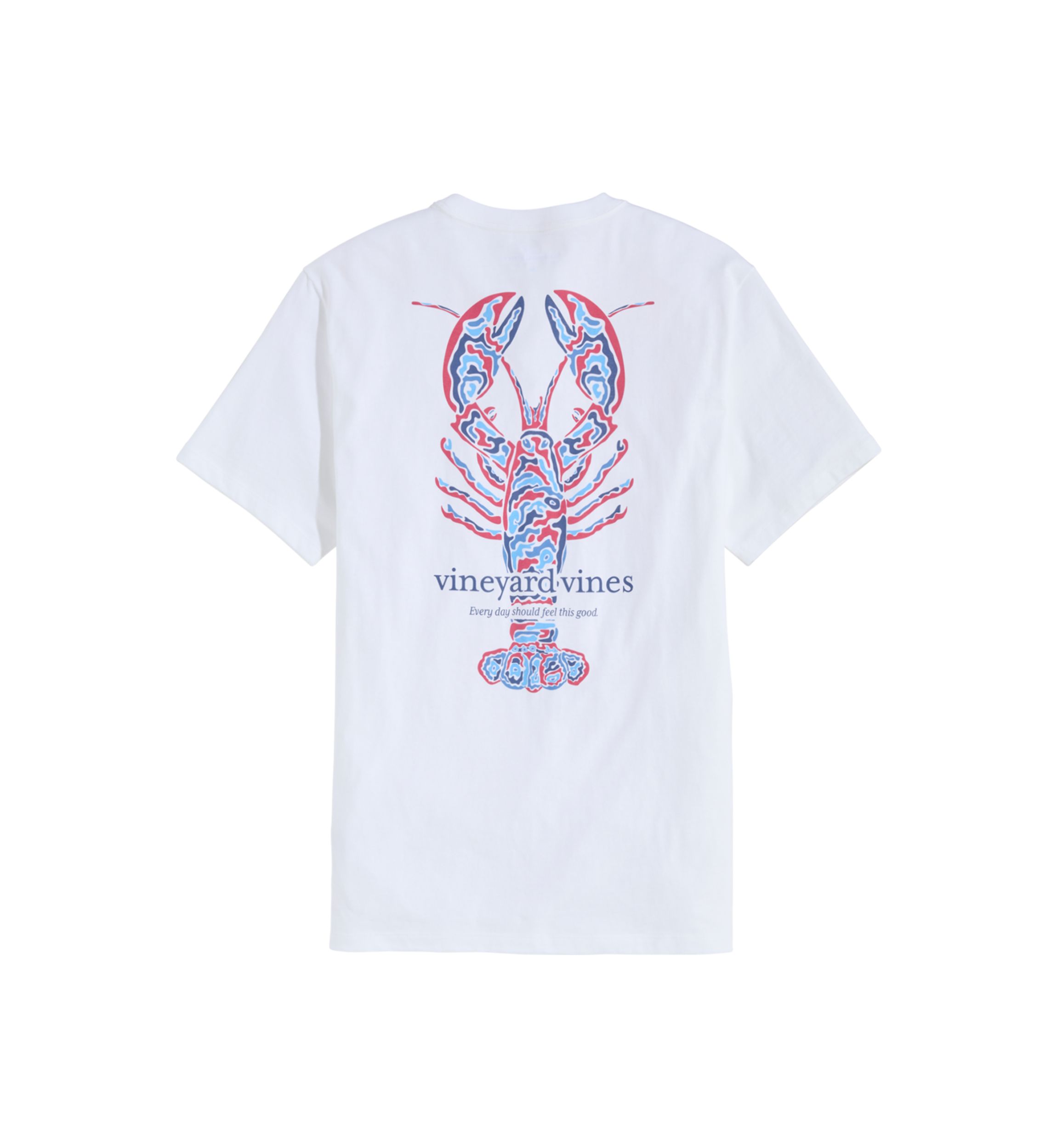 Mens Camo Fill Lobster Short Sleeve Pocket Graphic T-Shirt