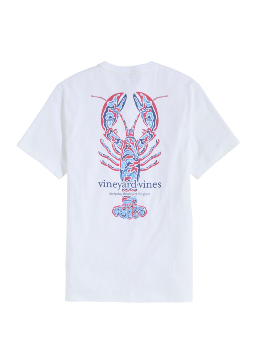 Mens Camo Fill Lobster Short Sleeve Pocket Graphic T-Shirt