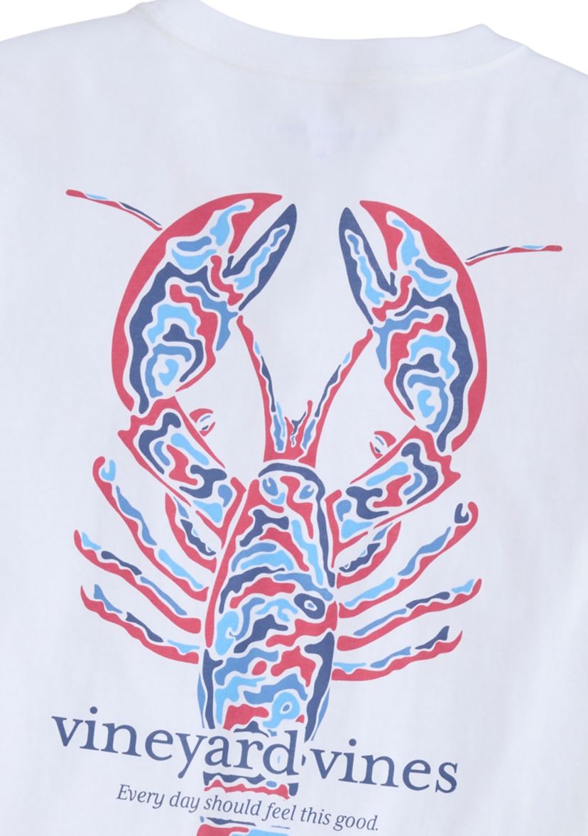 Mens Camo Fill Lobster Short Sleeve Pocket Graphic T-Shirt