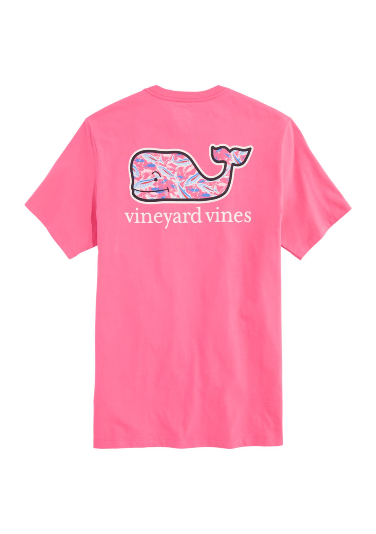 Mens Bone Fishing Whale Fill Short Sleeve Pocket T-Shirt