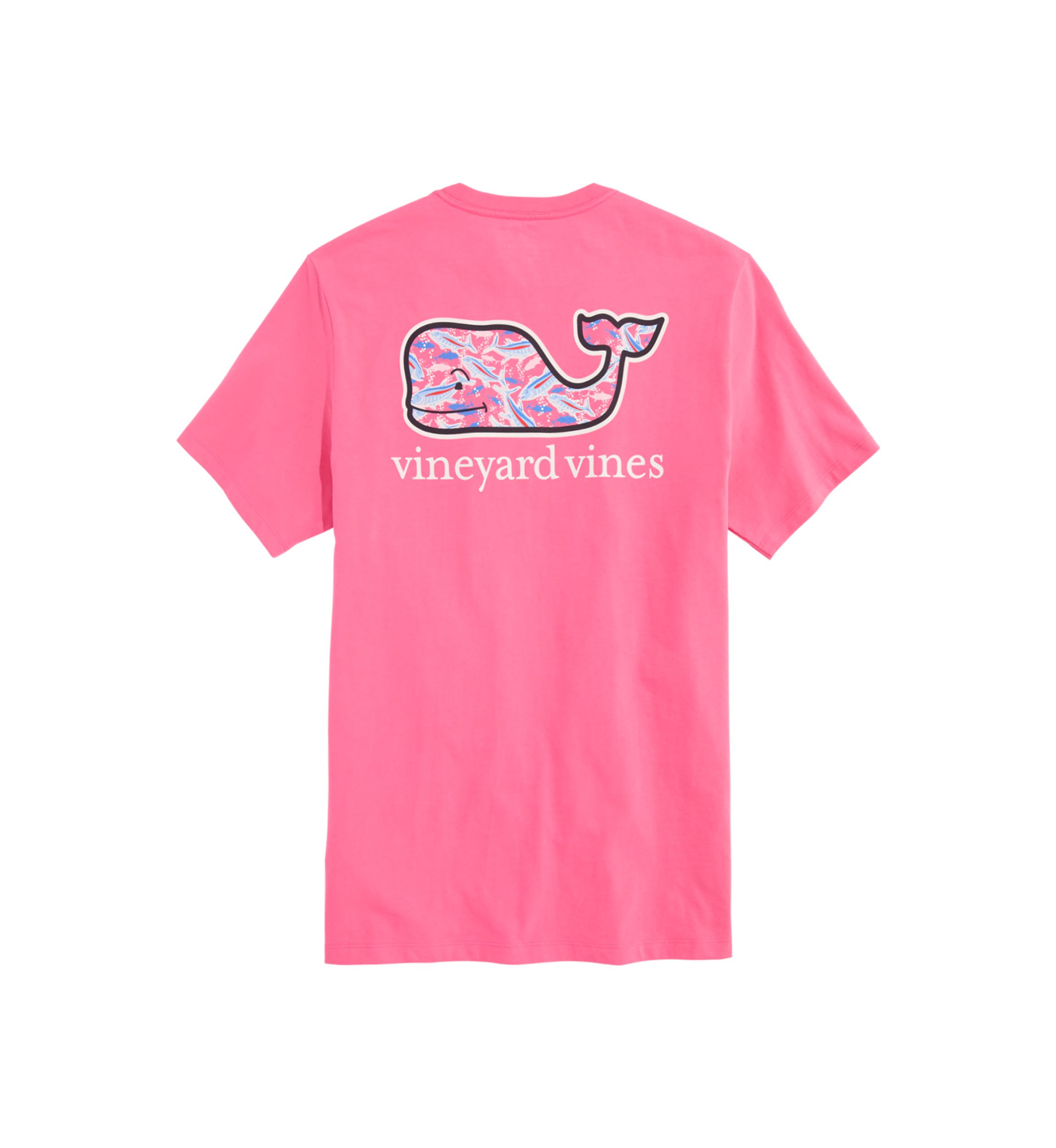 Mens Bone Fishing Whale Fill Short Sleeve Pocket T-Shirt