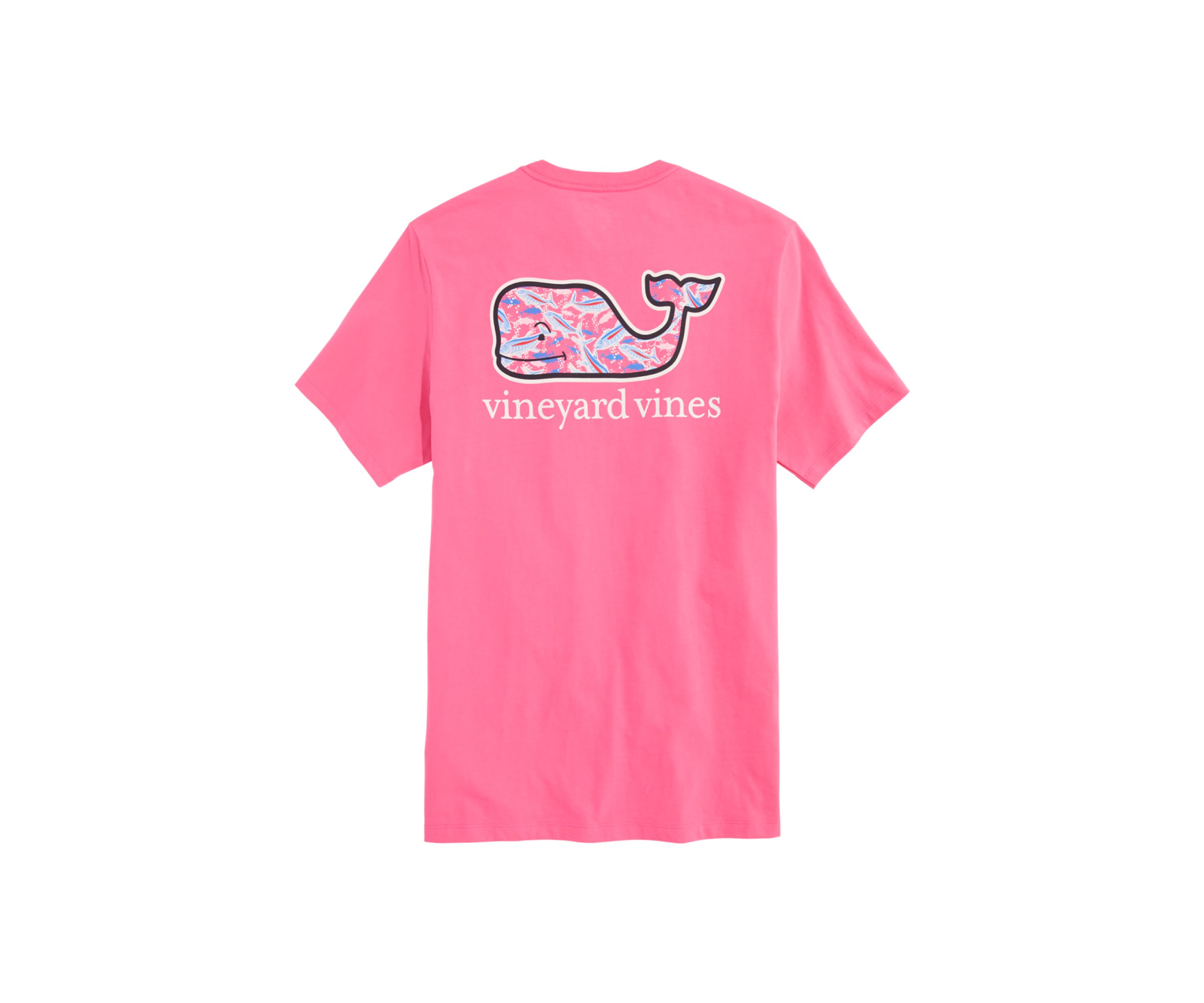 Mens Bone Fishing Whale Fill Short Sleeve Pocket T-Shirt