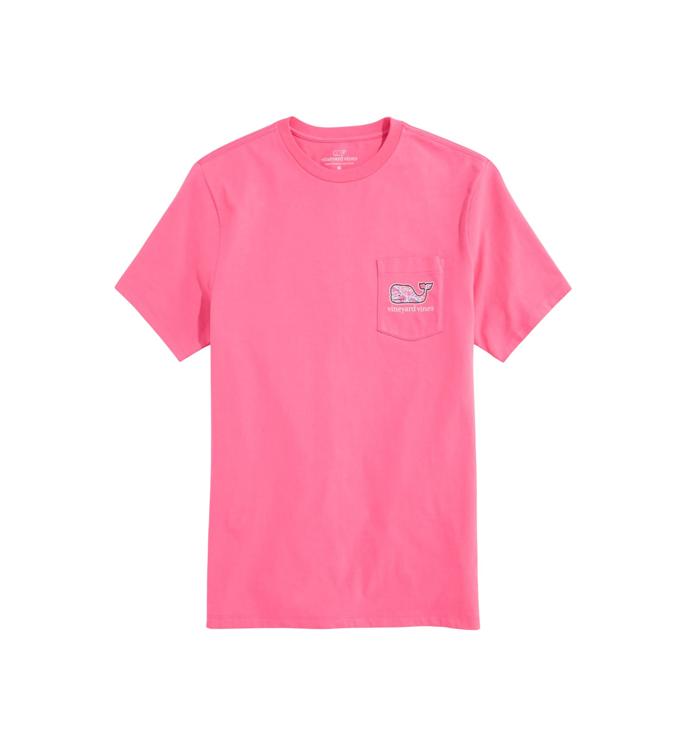 Mens Bone Fishing Whale Fill Short Sleeve Pocket T-Shirt
