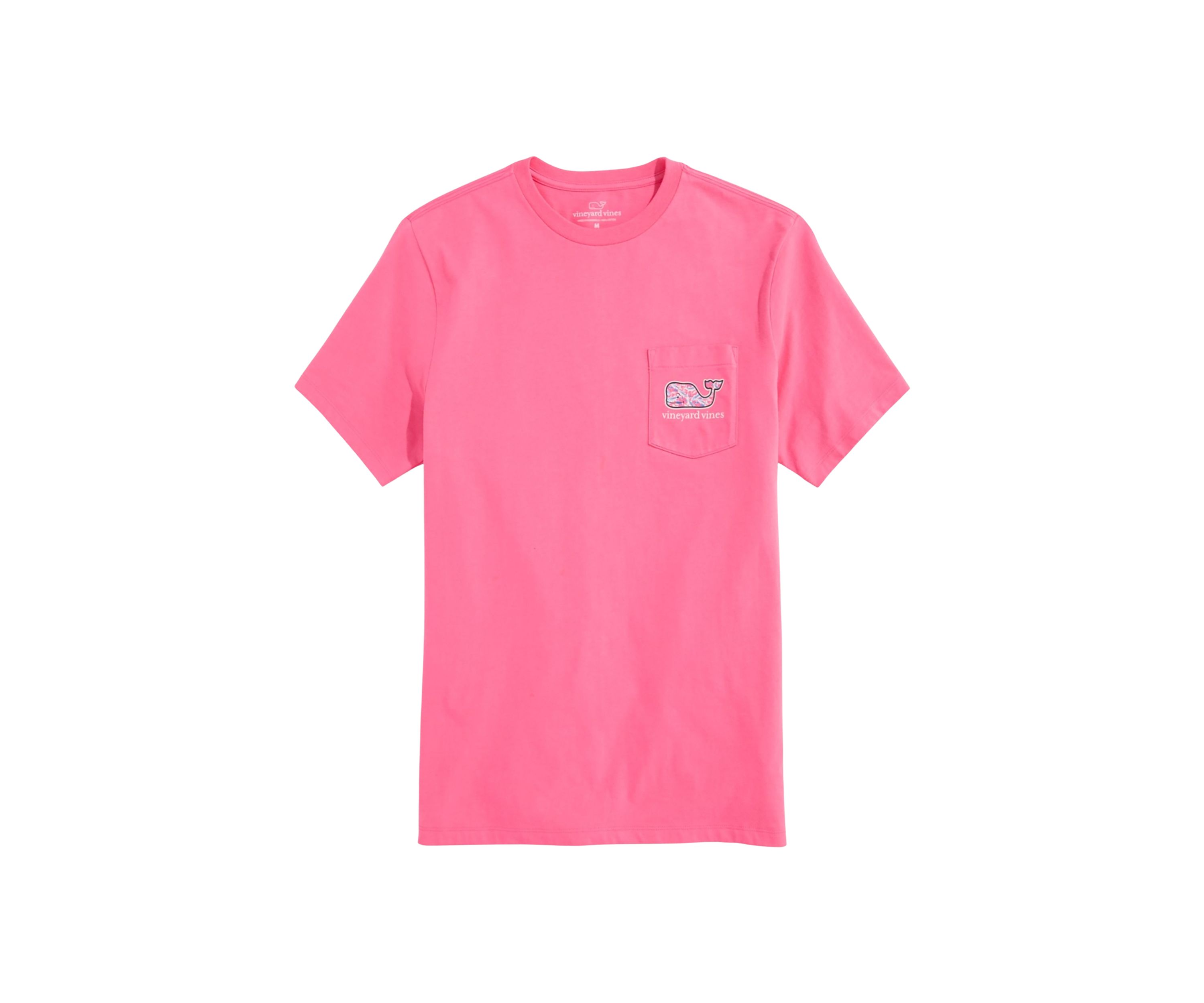 Mens Bone Fishing Whale Fill Short Sleeve Pocket T-Shirt